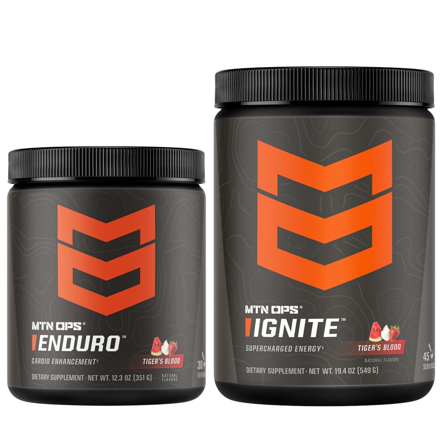 MTN OPS Ignite Tiger's Blood + Enduro Tiger's Blood Bundle Powder