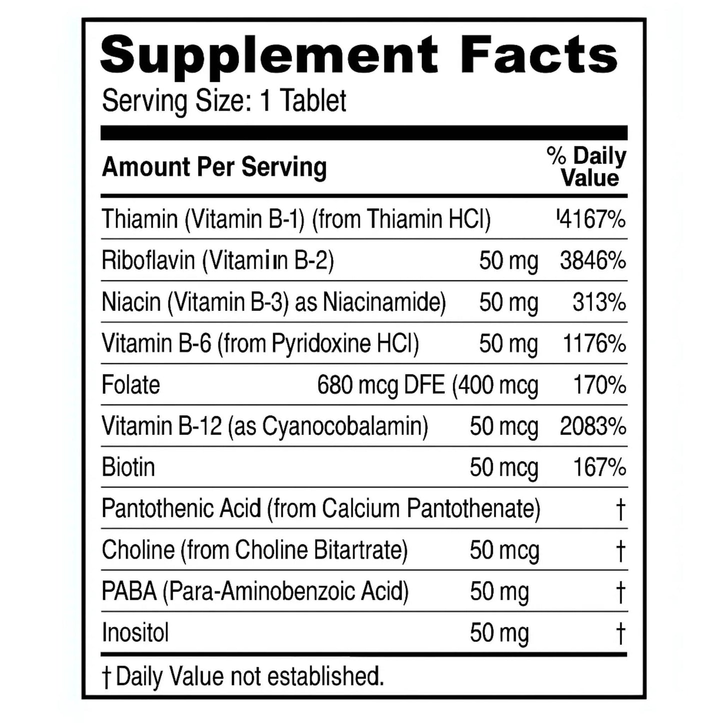Manteniendo Tu Salud B-Complex Energy Production Vitamin Supplement 60 Tablets