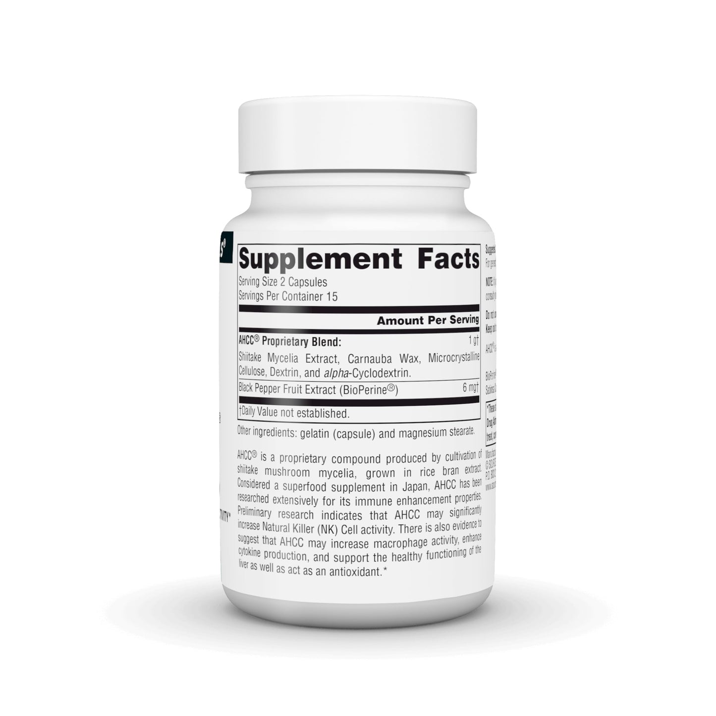Source Naturals AHCC with Bioperine Capsule, 30 Capsules