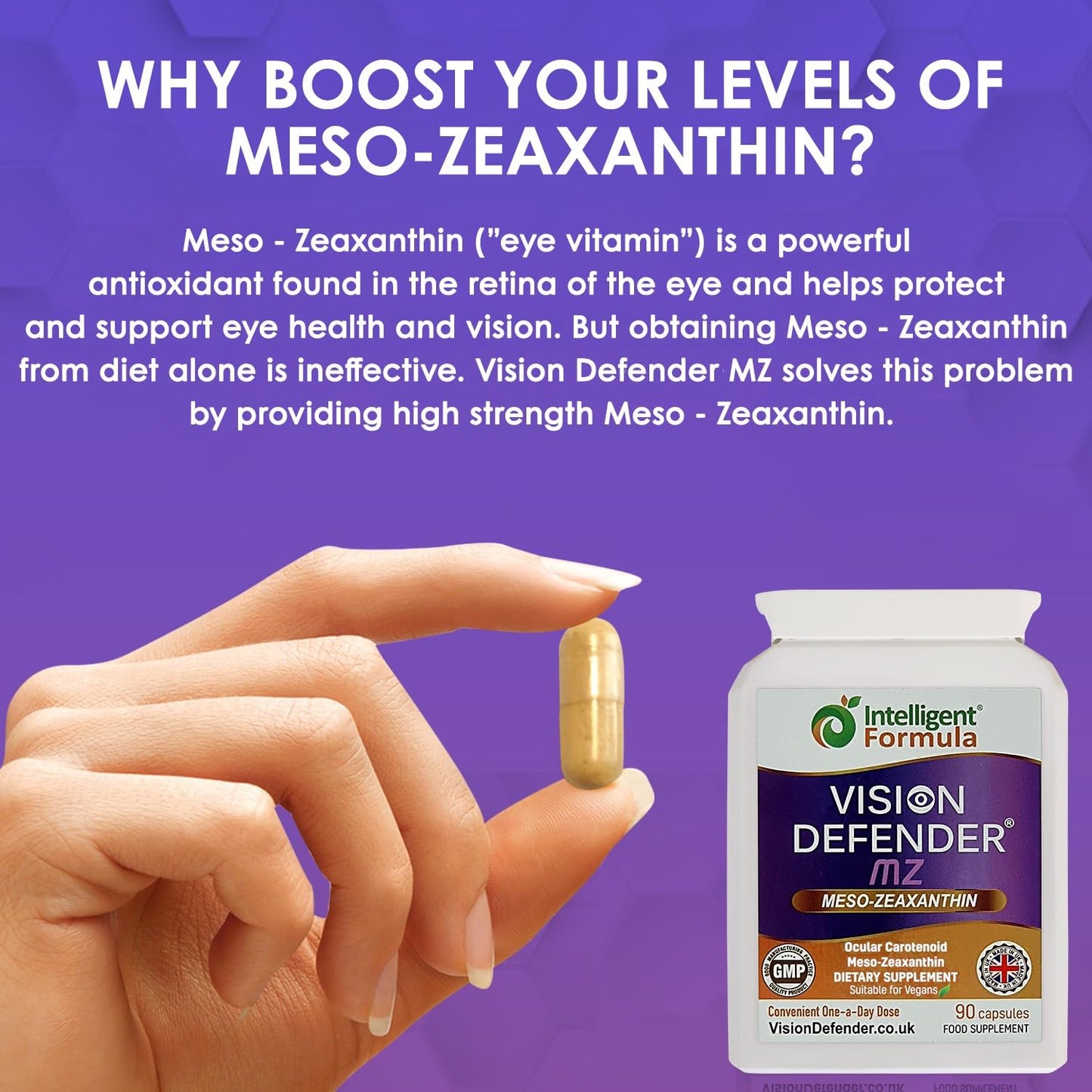Intelligent Formula Vision Defender Meso Zeaxanthin Eye Supplement Capsule 90 Capsules
