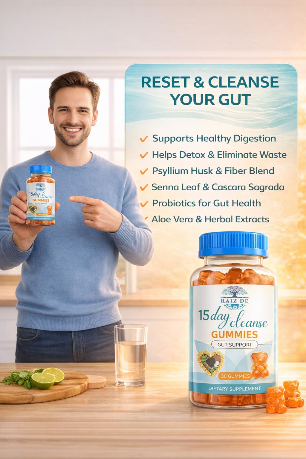 Raiz DE 15-Day Cleanse Gummies 30 Count