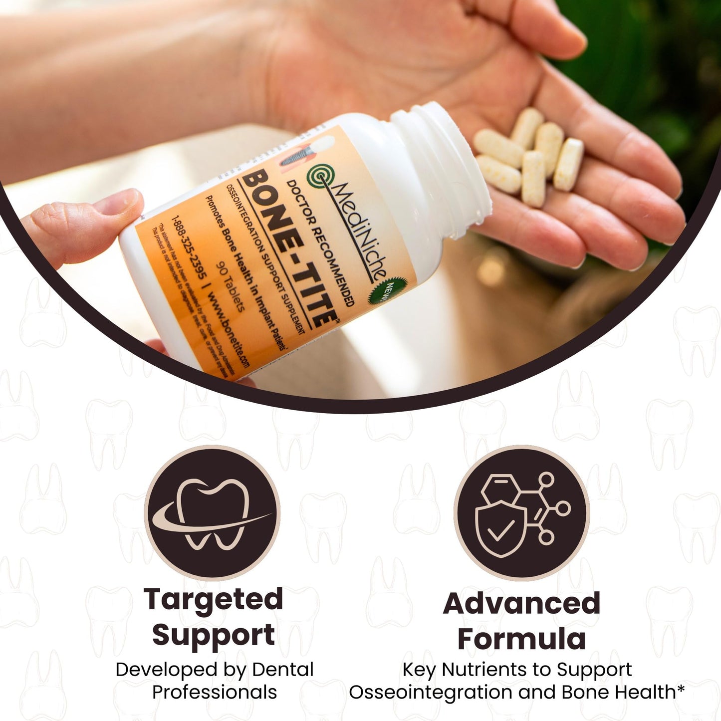 MediNiche Bone-Tite Osseointegration Support Supplement 90 Tablets