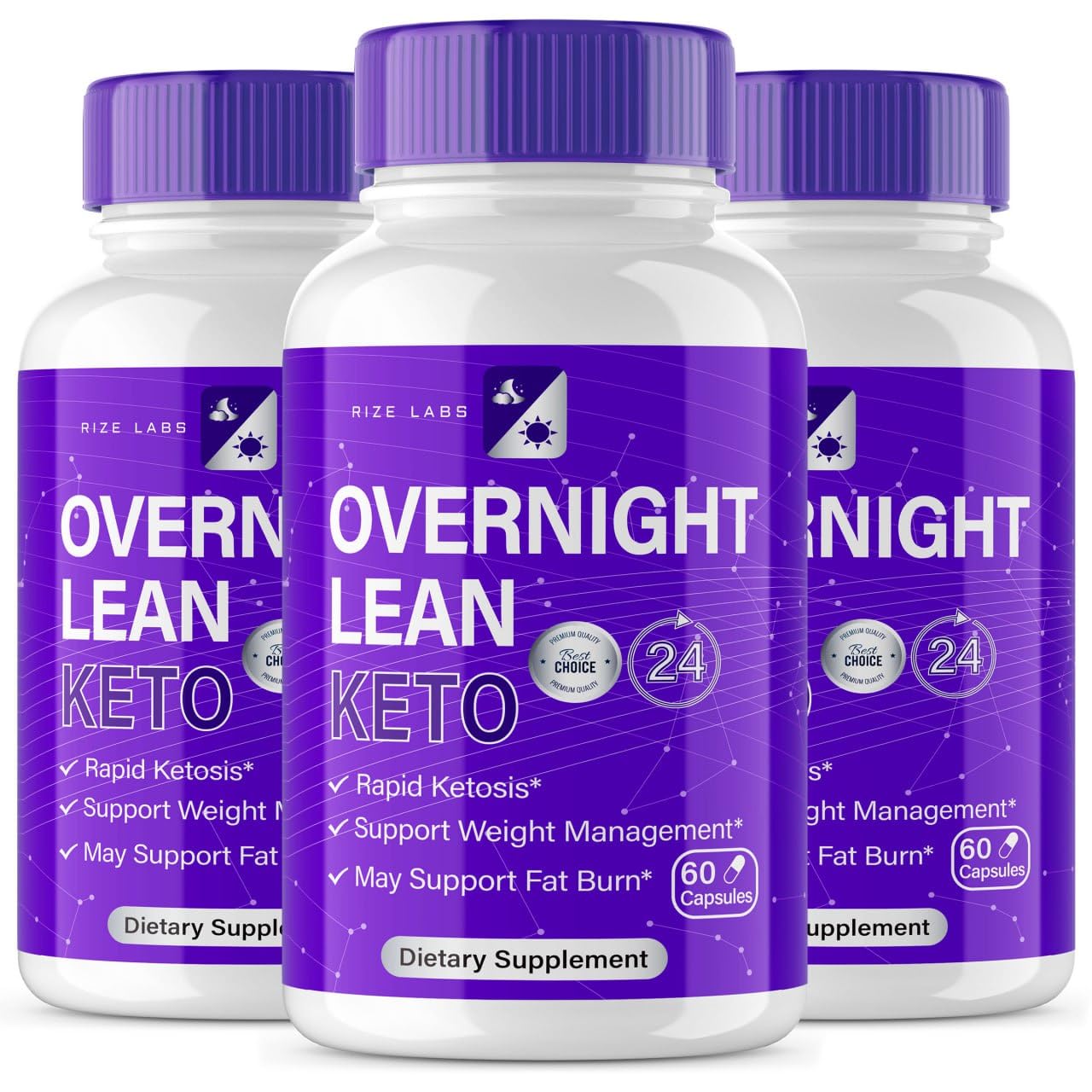 Rize Labs Overnight Lean Keto Capsules 180 Capsules
