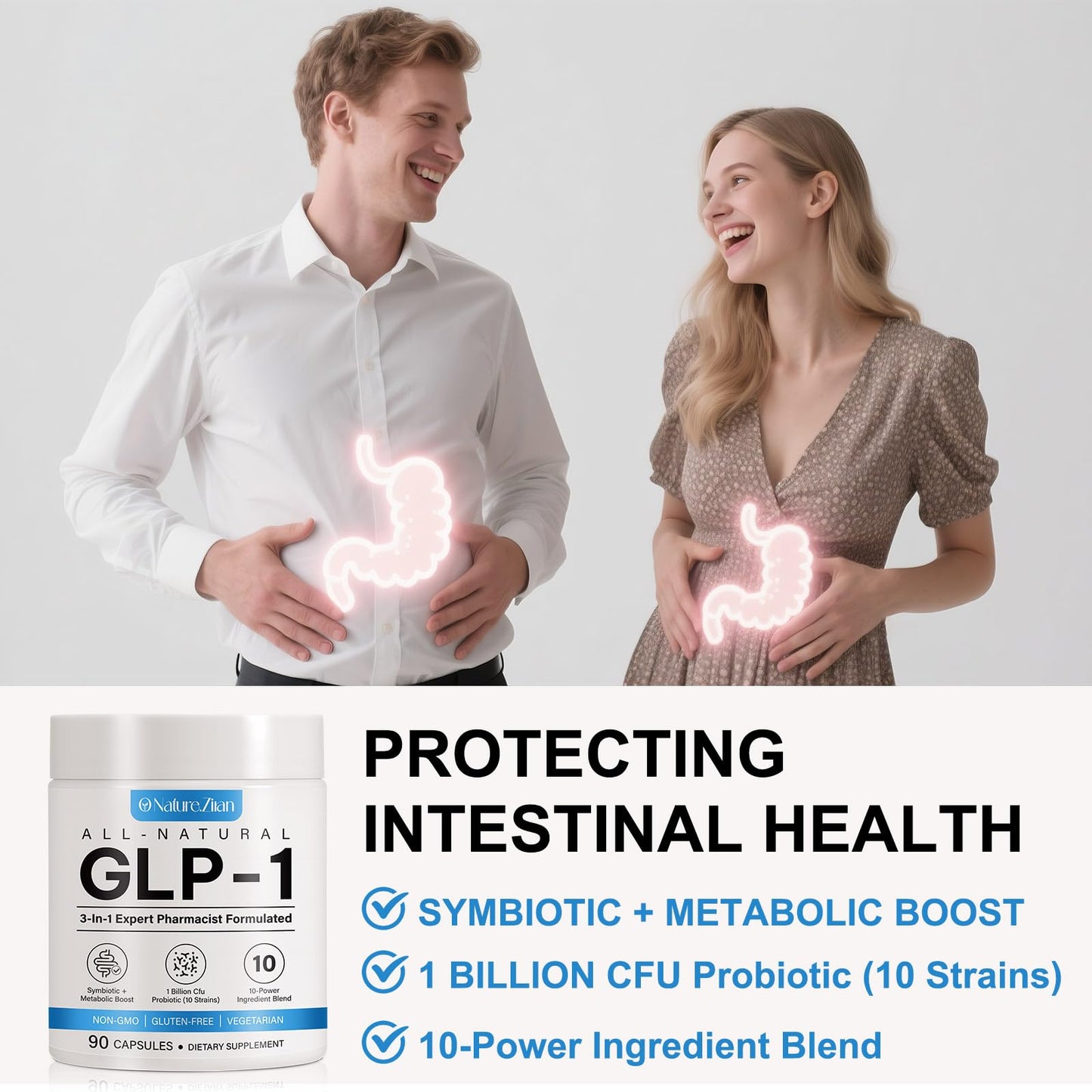 Bivinke GLP-1 Supplement for Women and Men, Hunger & Metabolism Support Capsule, 90 Capsules