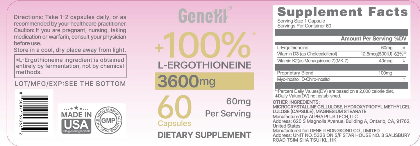 GENEIII Women's Hormonal Health Supplement Capsule 60 Count