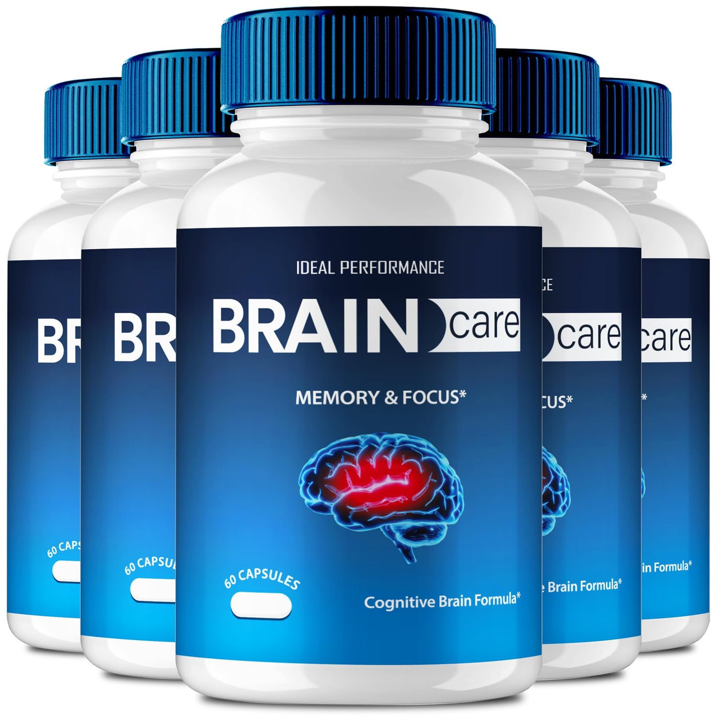 IDEAL PERFORMANCE Brain Care Advanced Formula Nerve Health Support Nootropics Capsules, 300 Count