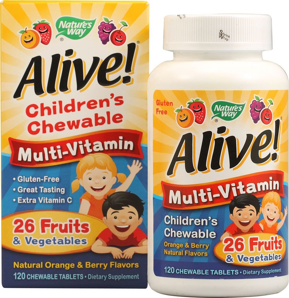 Nature's Way Alive Children's Multi-Vitamin Chewable 120 Tablets