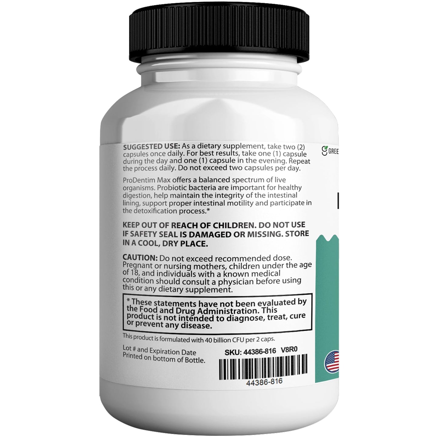 DentiCore Max for Gums and Teeth Health 40 Billion CFU Advanced Oral Probiotics, Fresh Breath Support Capsules 600