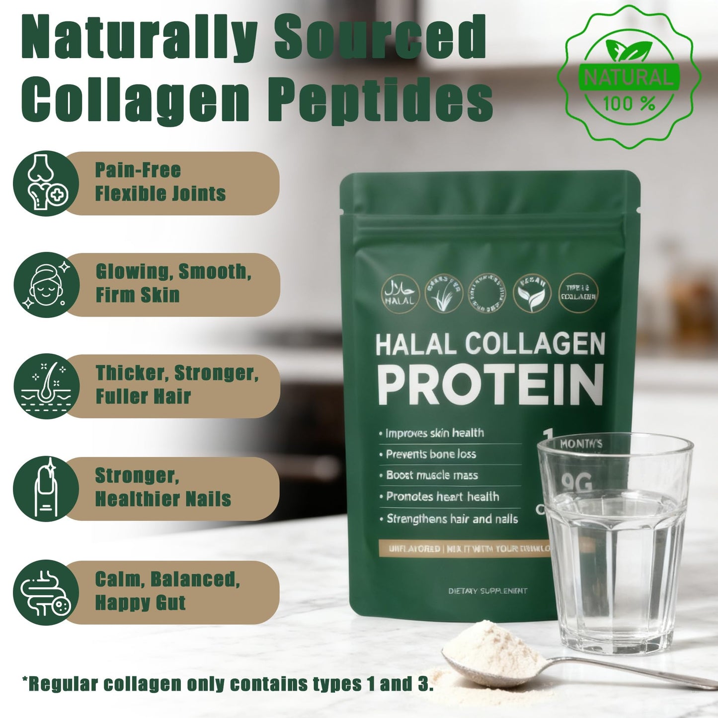 Lexenic Halal Collagen Protein Powder 1 oz