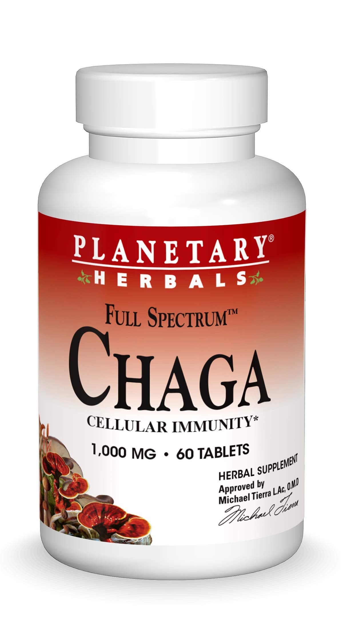 Planetary Herbals Chaga Full Spectrum, Enhance Cellular Immunity, 60 Tablets