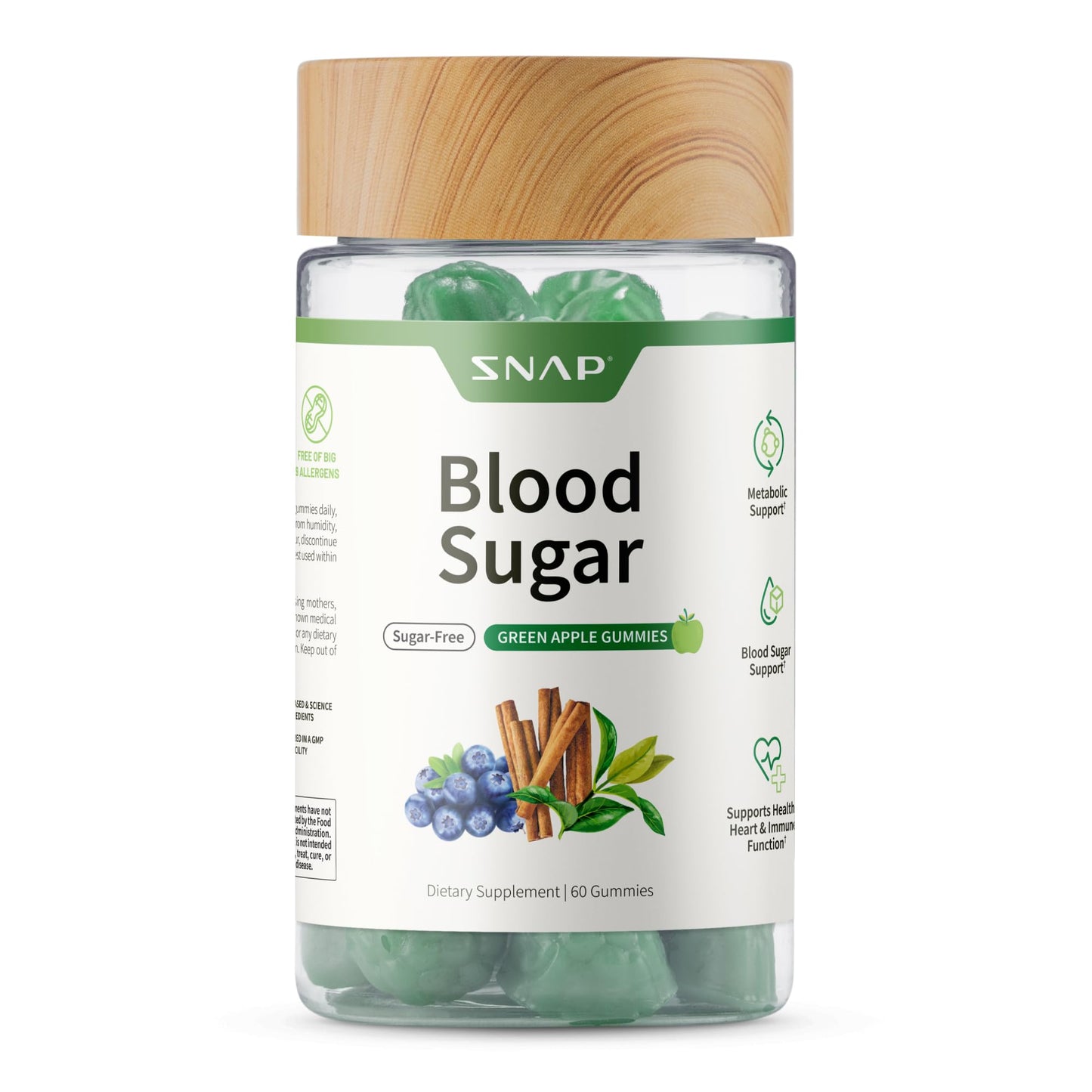 Snap Supplements Blood Sugar Gummies, 60 Gummies