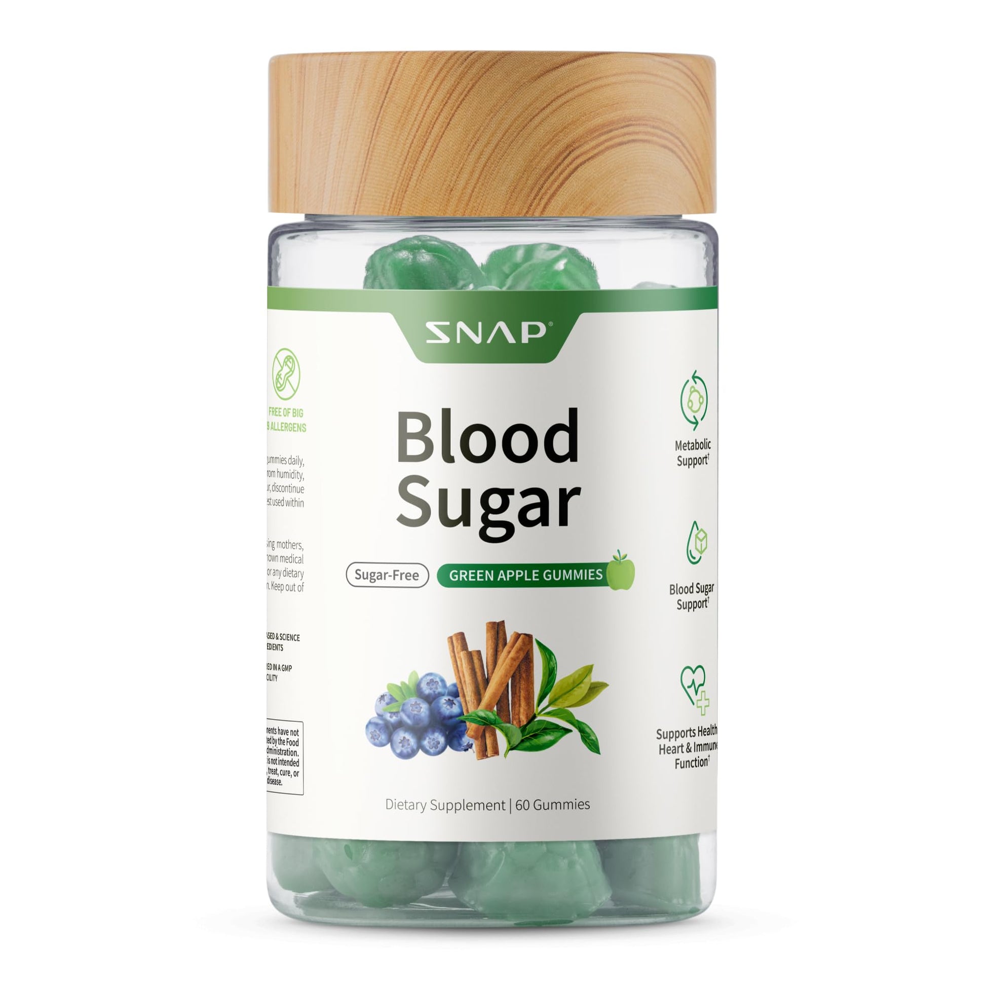 Snap Supplements Blood Sugar Gummies, 60 Gummies