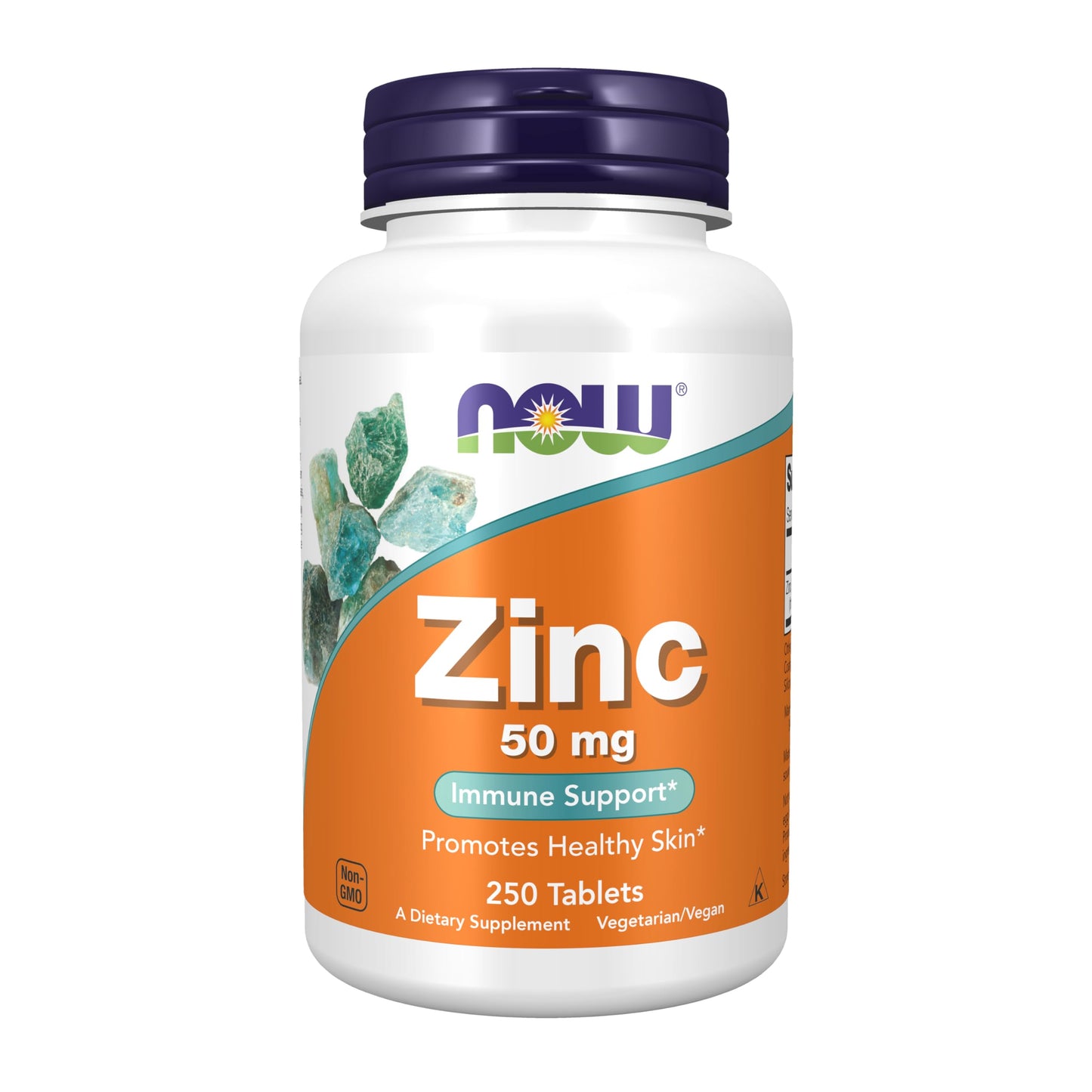 NOW Foods Zinc (Zinc Gluconate) 50 mg Tablet, 250 Tablets
