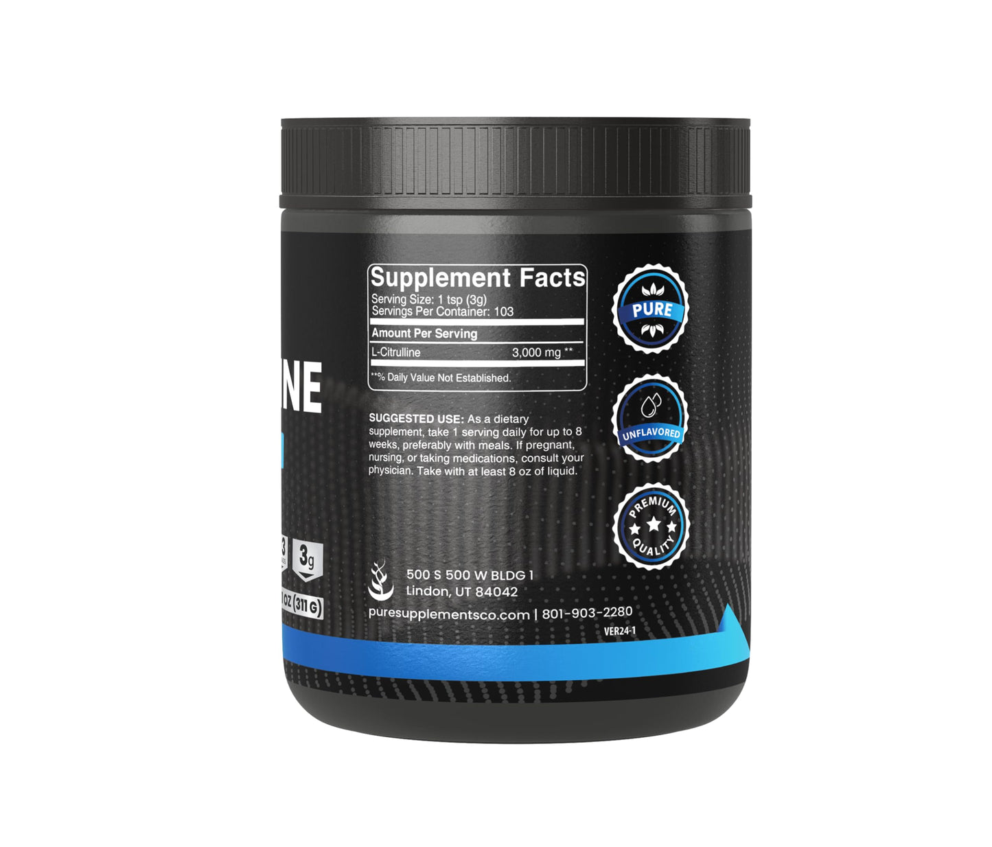 PURE ORIGINAL INGREDIENTS L-Citrulline Powder 11 oz