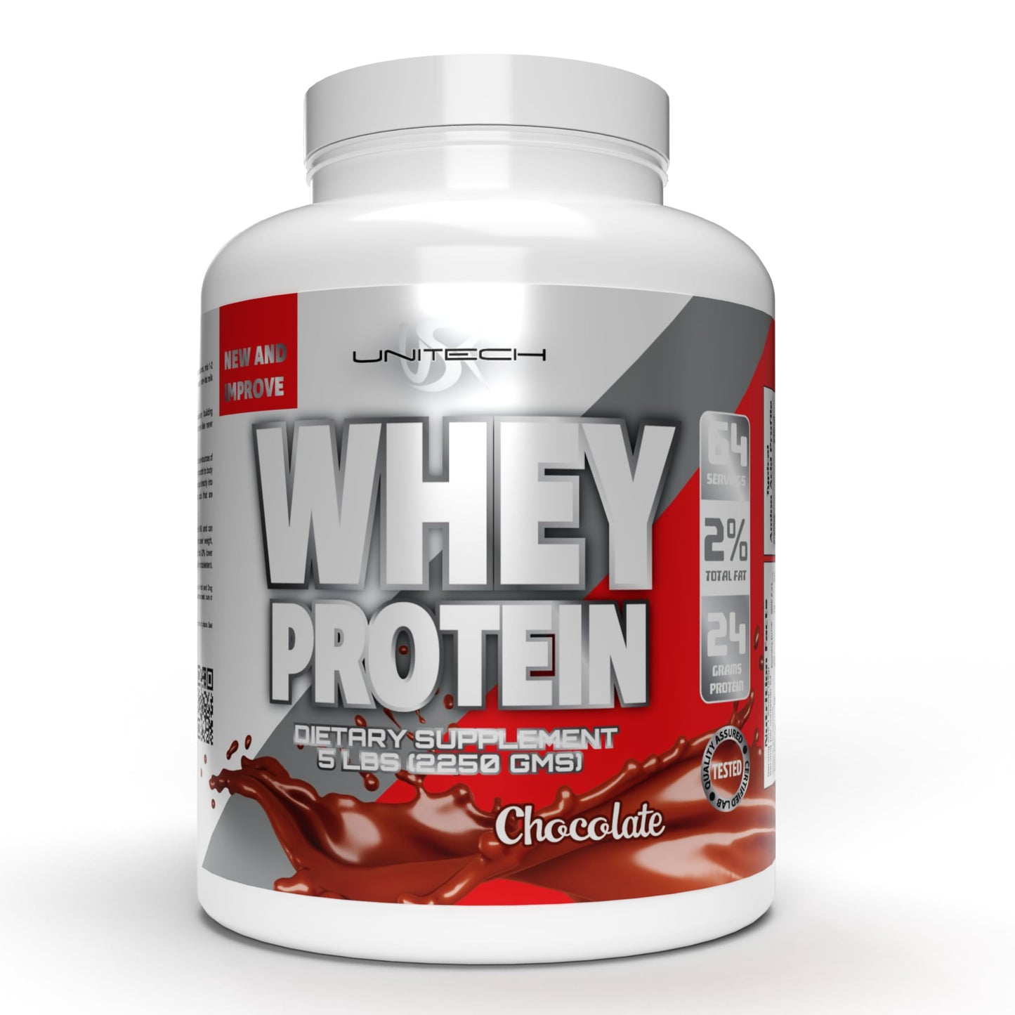 Unitech USK Whey Protein Powder, Chocolate Flavor, 80 oz