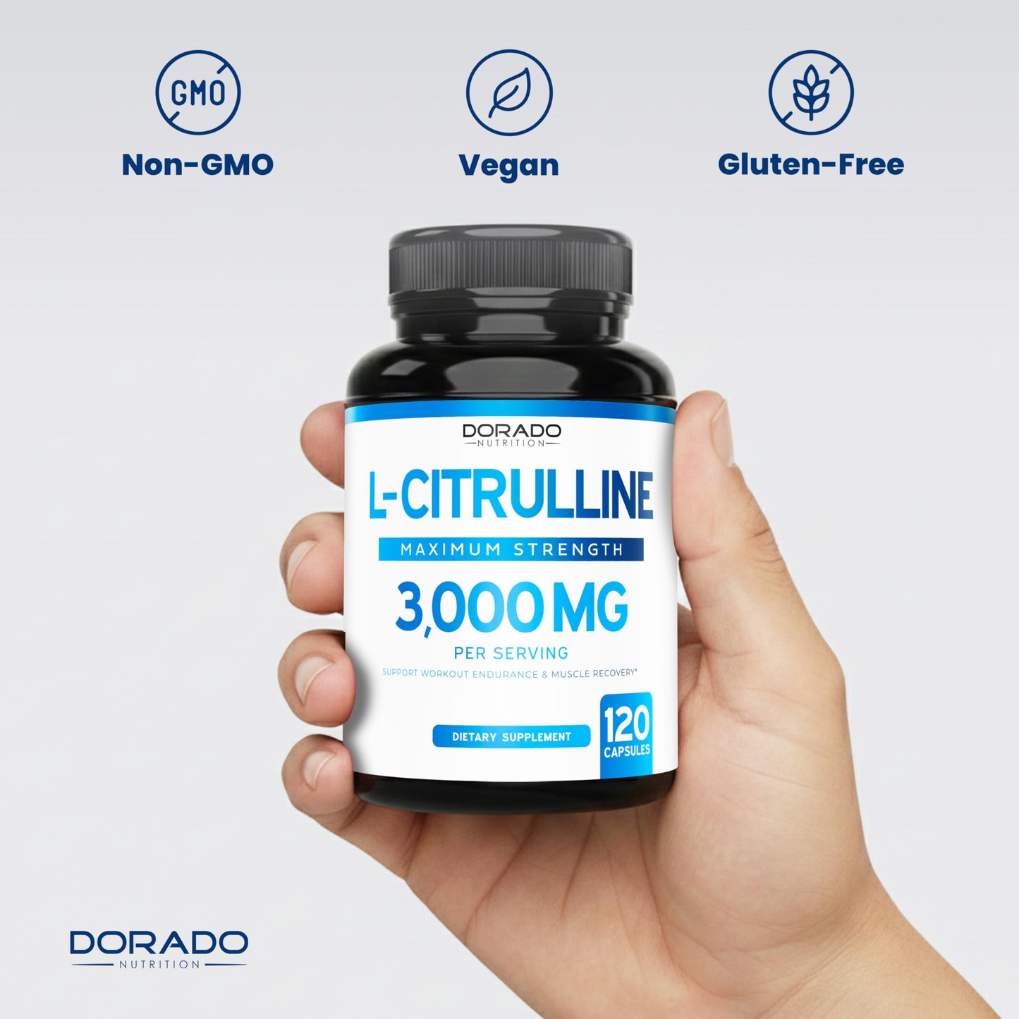 Dorado Nutrition L-Citrulline 3000mg Capsule, 120 Count