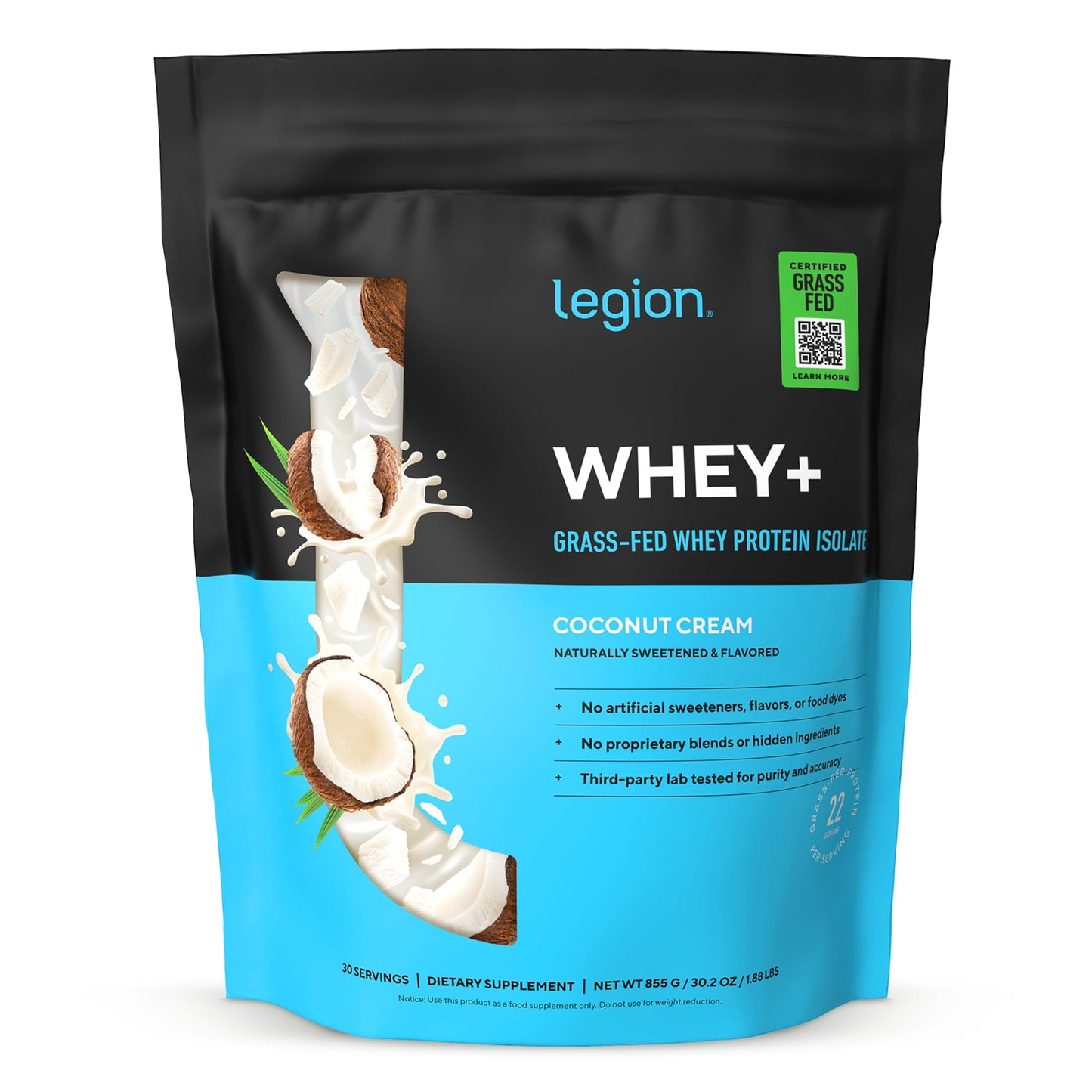 LEGION Whey+ Whey Isolate Protein Powder 30.56 Servings