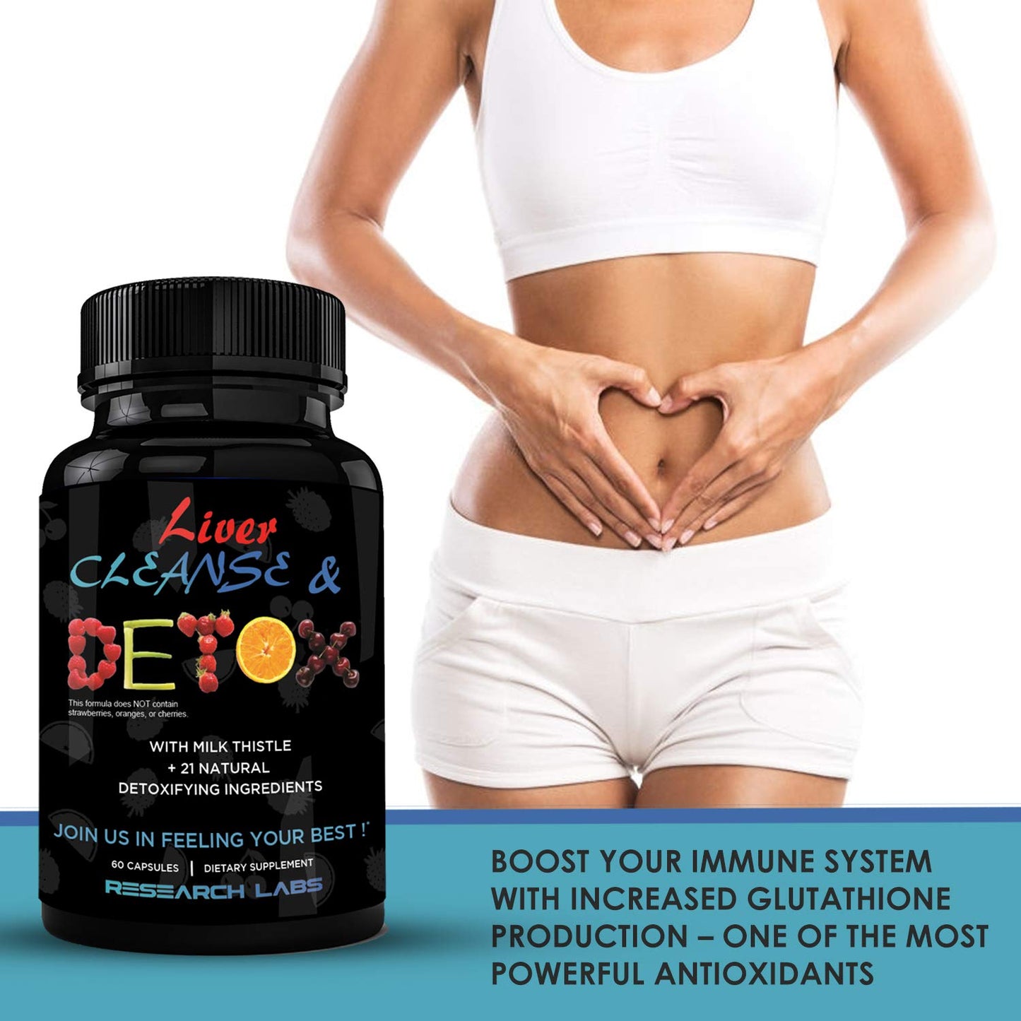 Research Labs Liver Detox Capsules with Milk Thistle, Beet Root & Dandelion, 120 Capsules