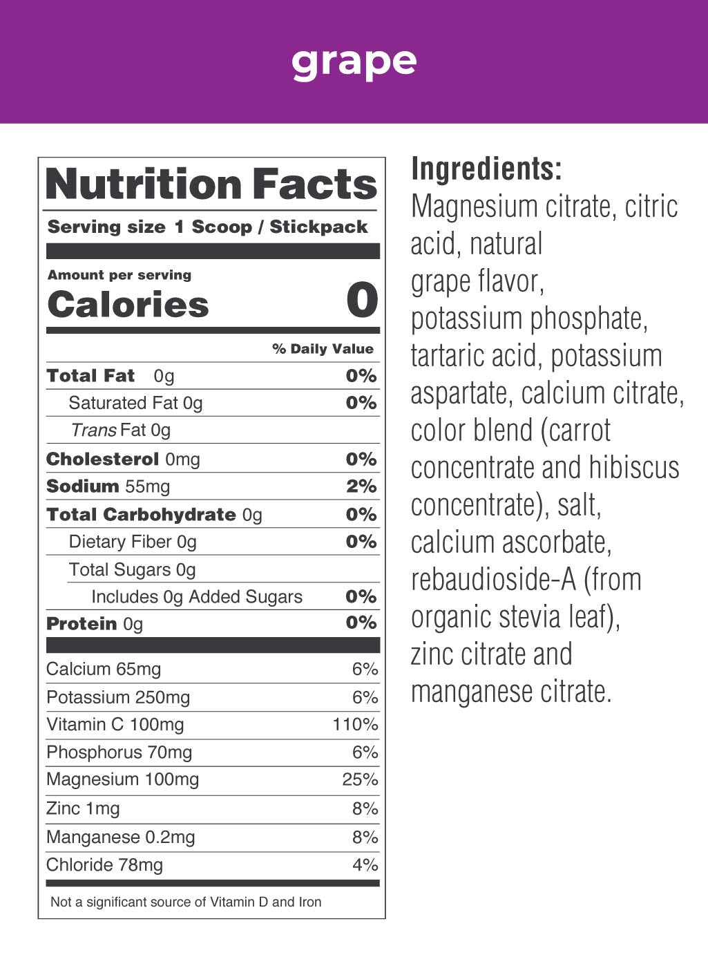 Ultima Replenisher Hydrating Electrolyte Powder Grape 2.5 Ounce