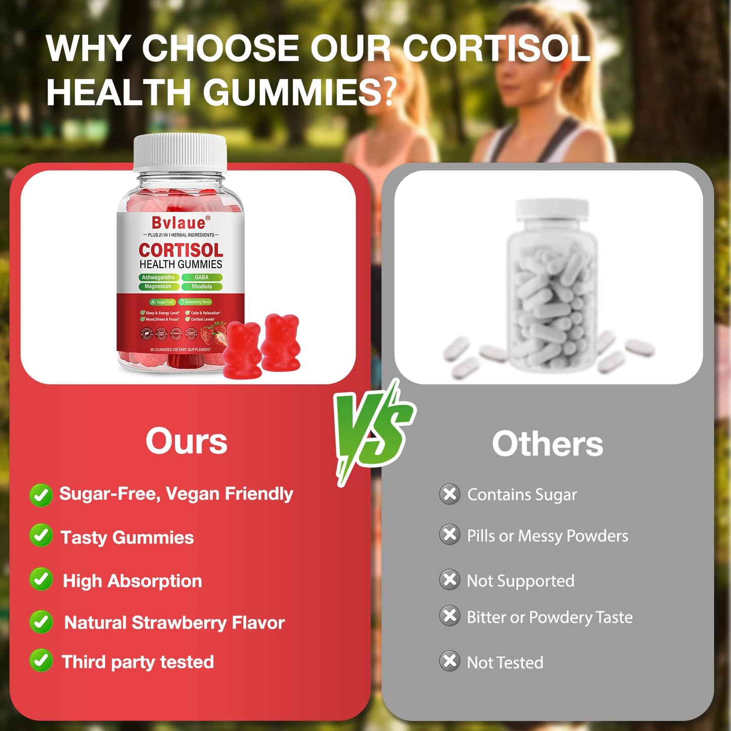 Bvlaue Cortisol Reducer Detox Manager Gummy 90 Count
