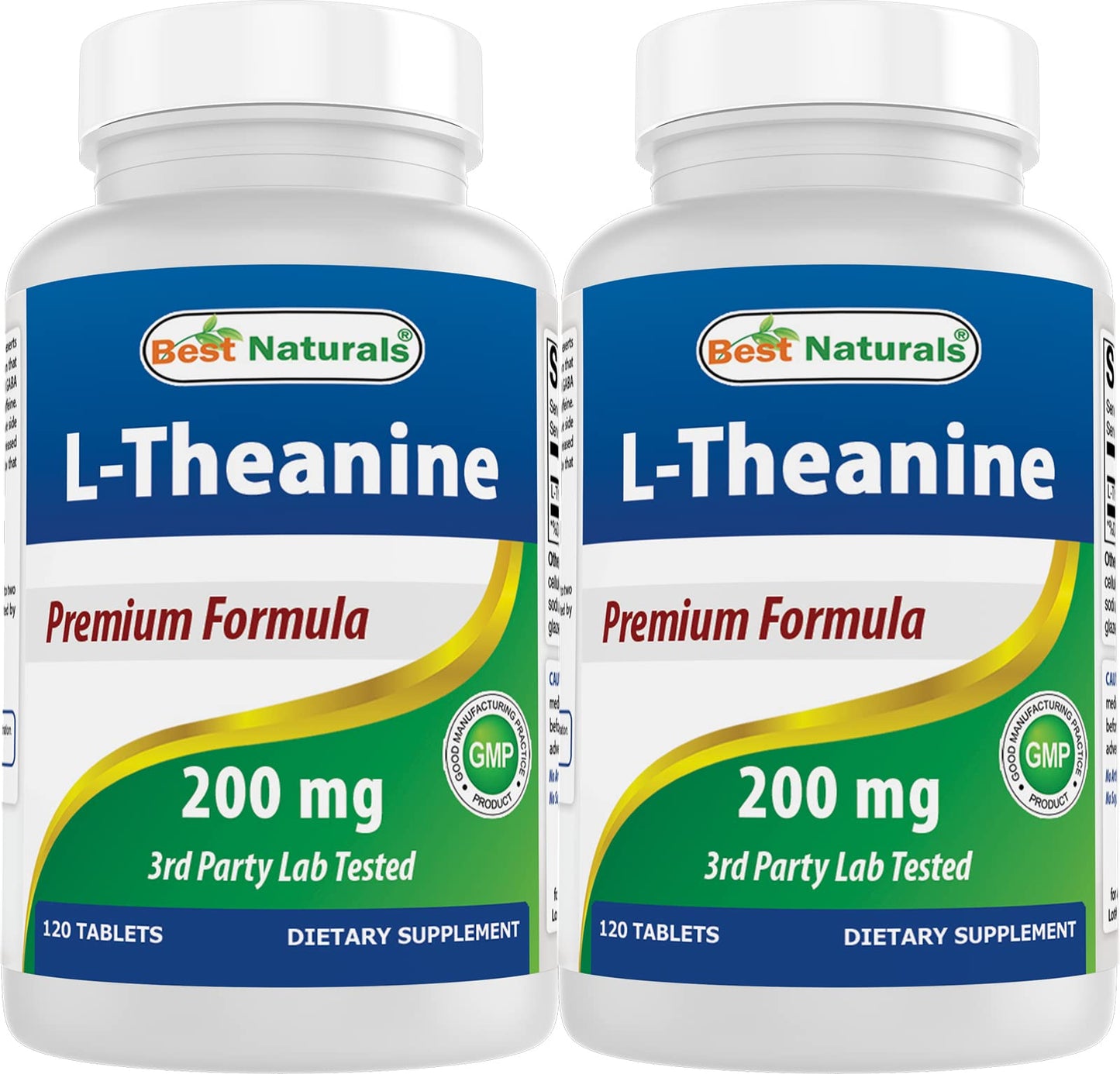 Best Naturals L-Theanine 200mg per Tablet (400mg per 2 Tablets), 240 Tablets