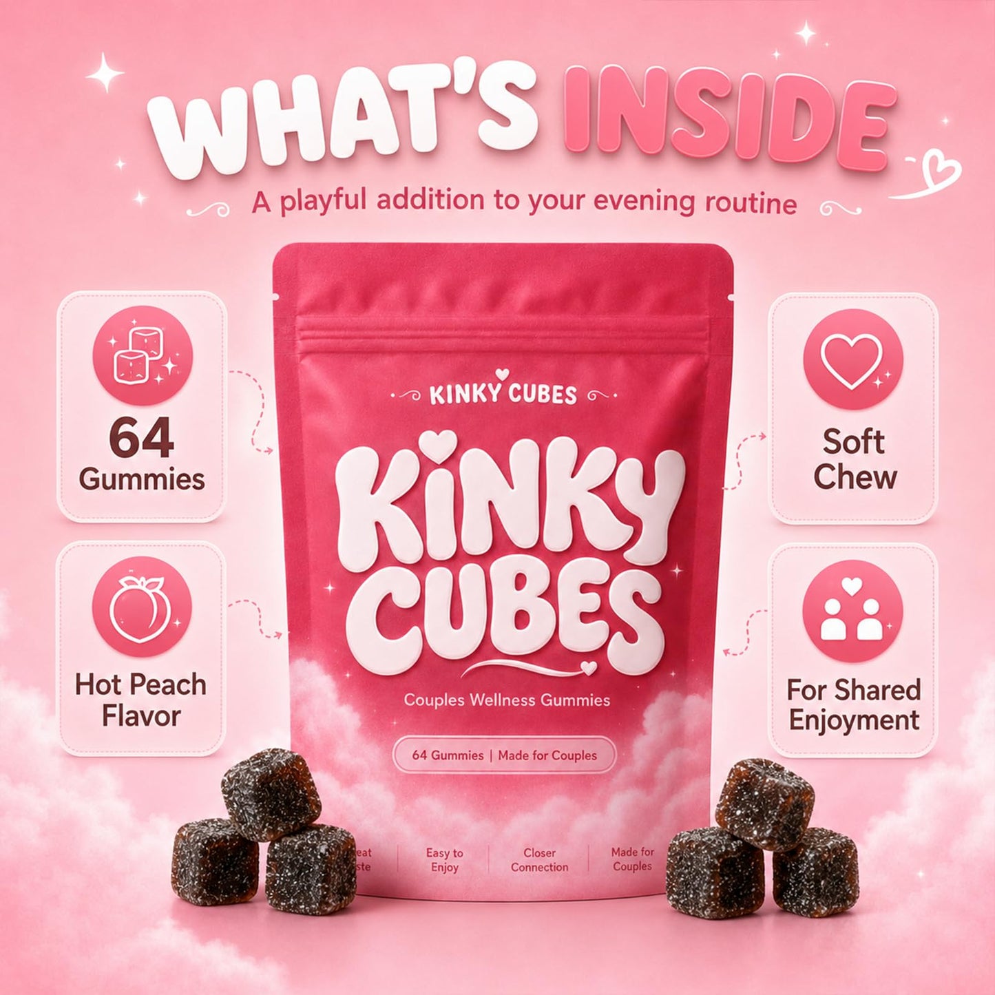 KINKY CUBES Gummies, Vitamin & Mineral Supplements Capsule 1 Count