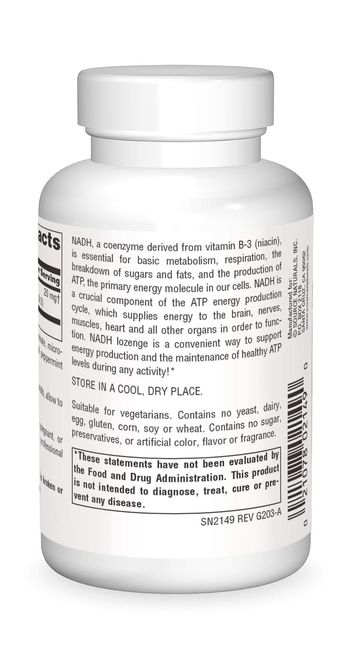 Source Naturals NADH 20mg Lozenges 20 Count