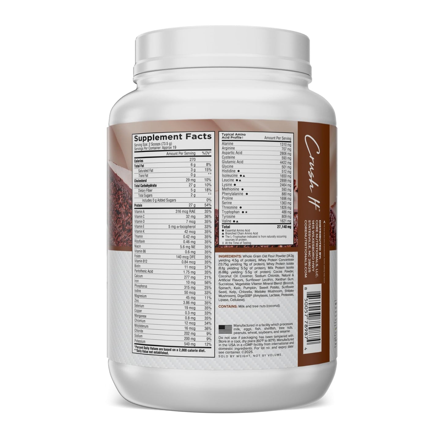 Core Nutritionals MRP Full Spectrum Meal Replacement Protein Powder, 48 Servings