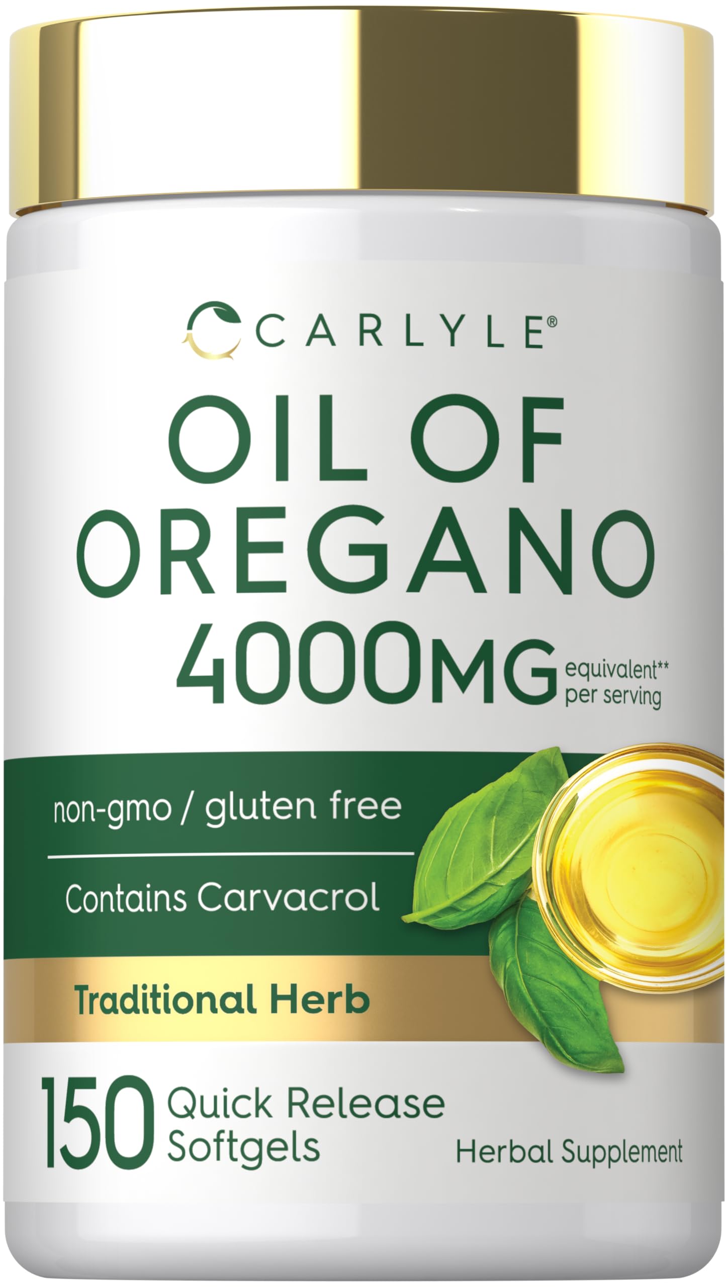 Carlyle Oregano Oil Supplement 150 Softgels