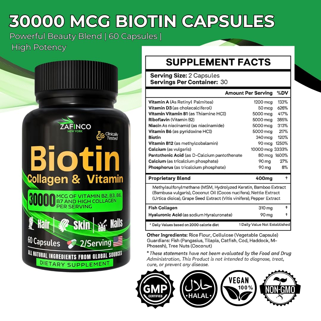 ZAFiNCO Biotin 60 Capsules