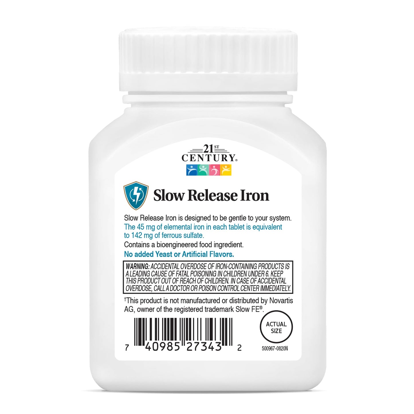 21st Century Slow Release Iron Tablets 720 Tablets