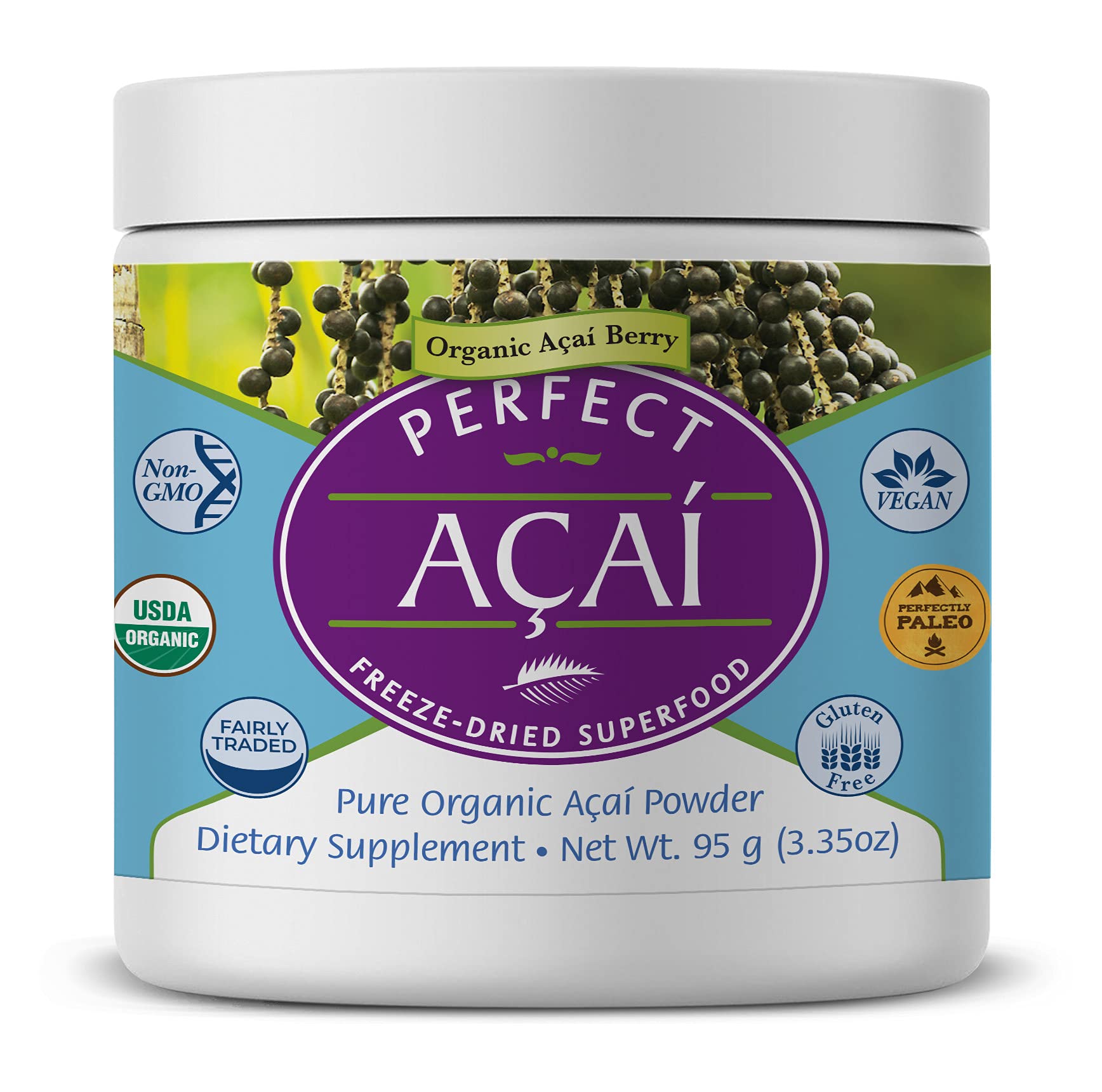 Perfect Supplements Perfect Acai Powder, 3.35 oz