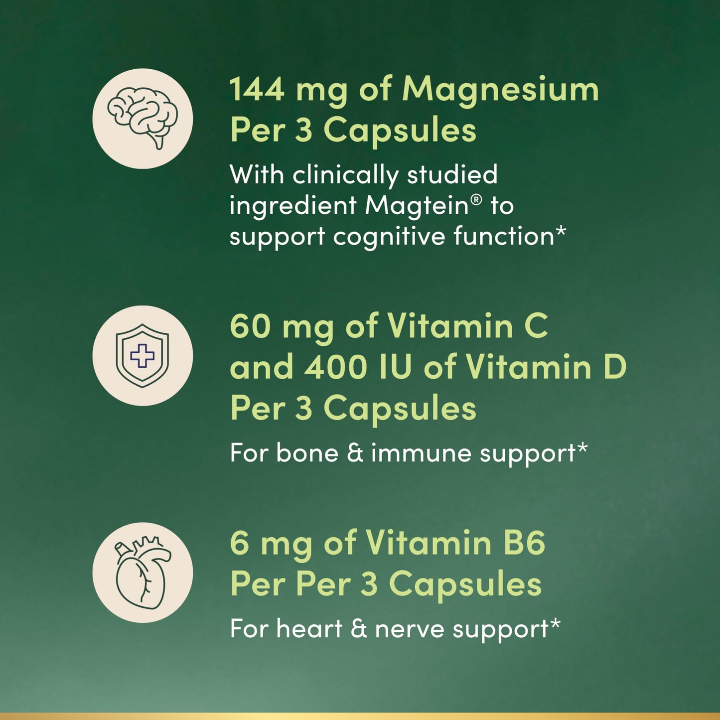 Nature's Bounty Magnesium L-Threonate Capsule, 90 Count