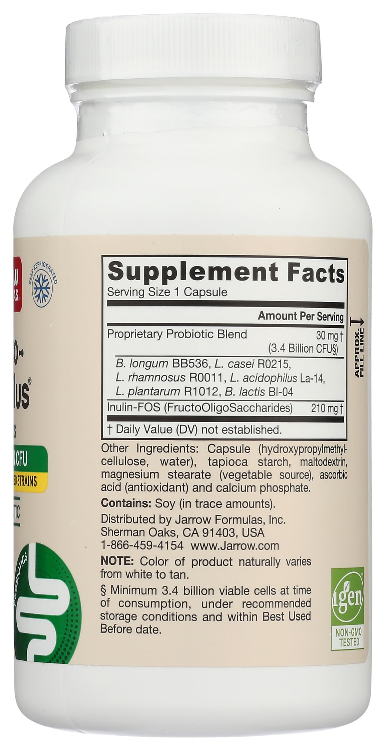 Jarrow Formulas Dophilus Plus FOS Capsules 300 Count