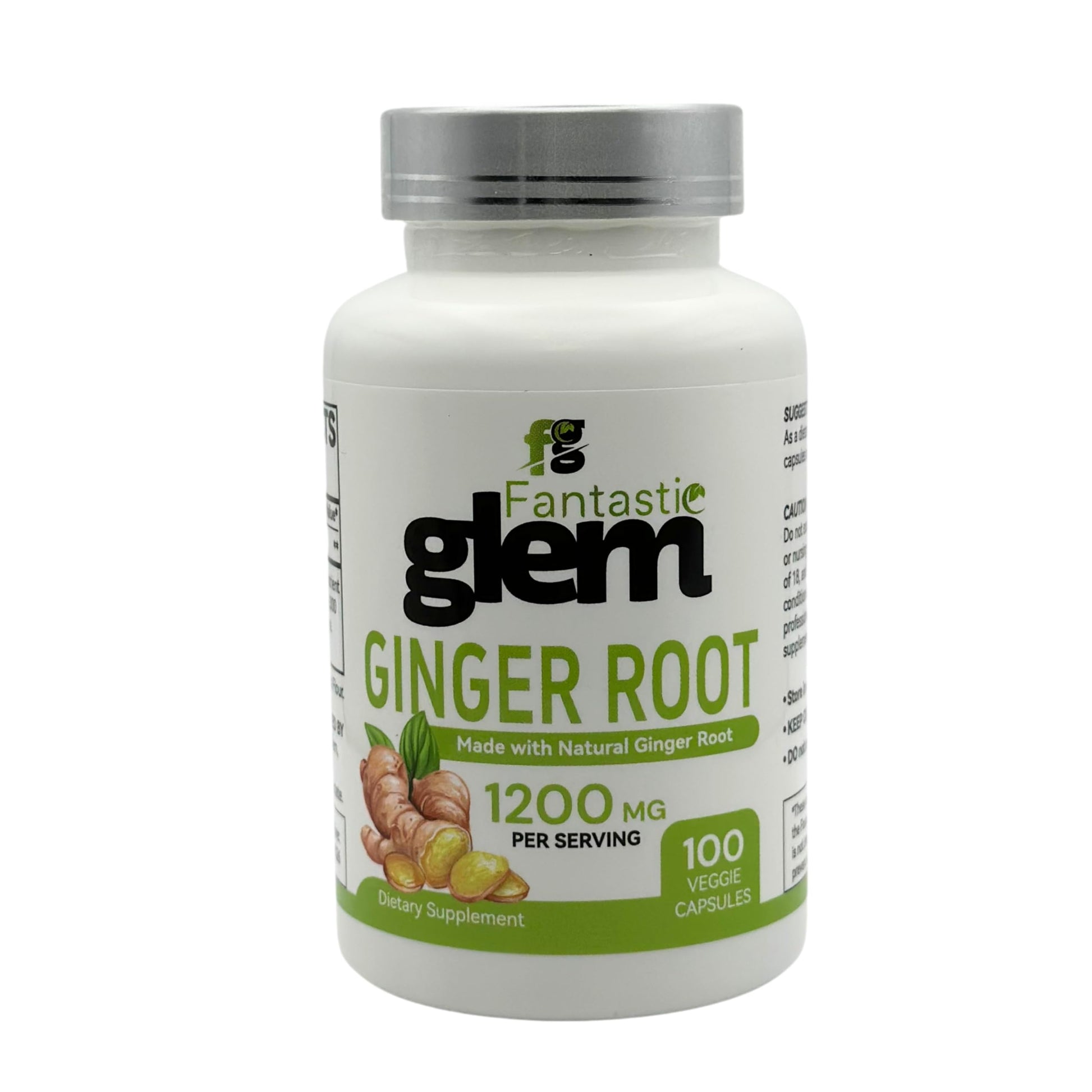 Fantastic Glem Ginger Root Capsules, 100 Count