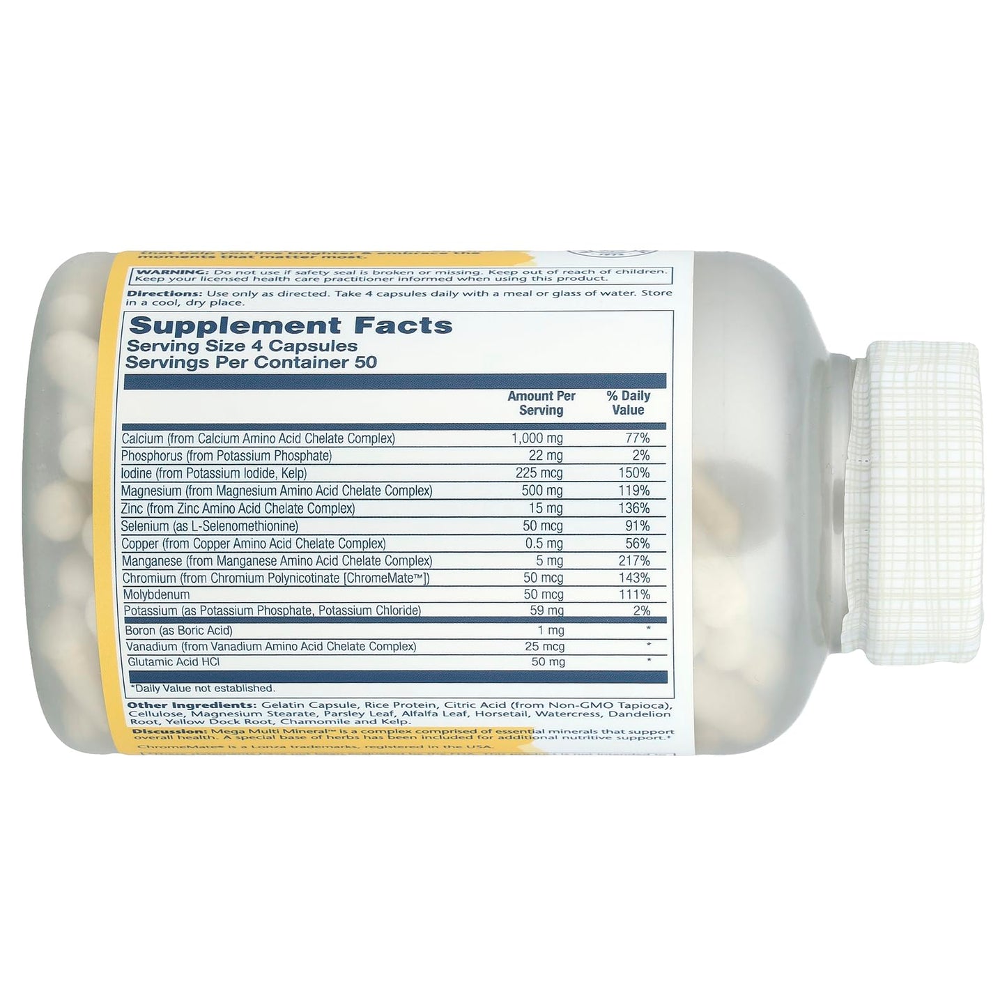 Solaray Mega Multi Mineral 200 Capsules