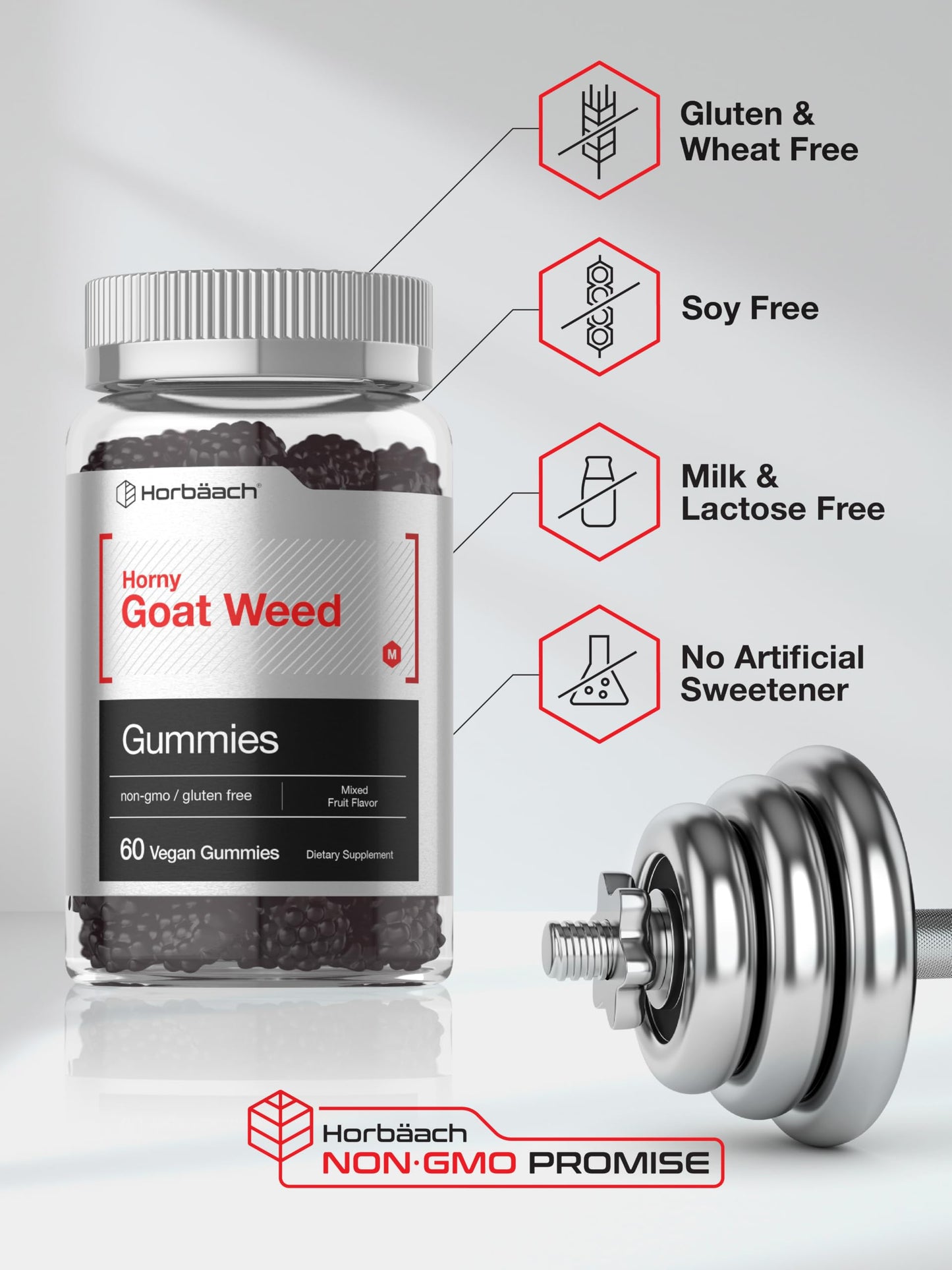 Horbäach Horny Goat Weed Gummies 60