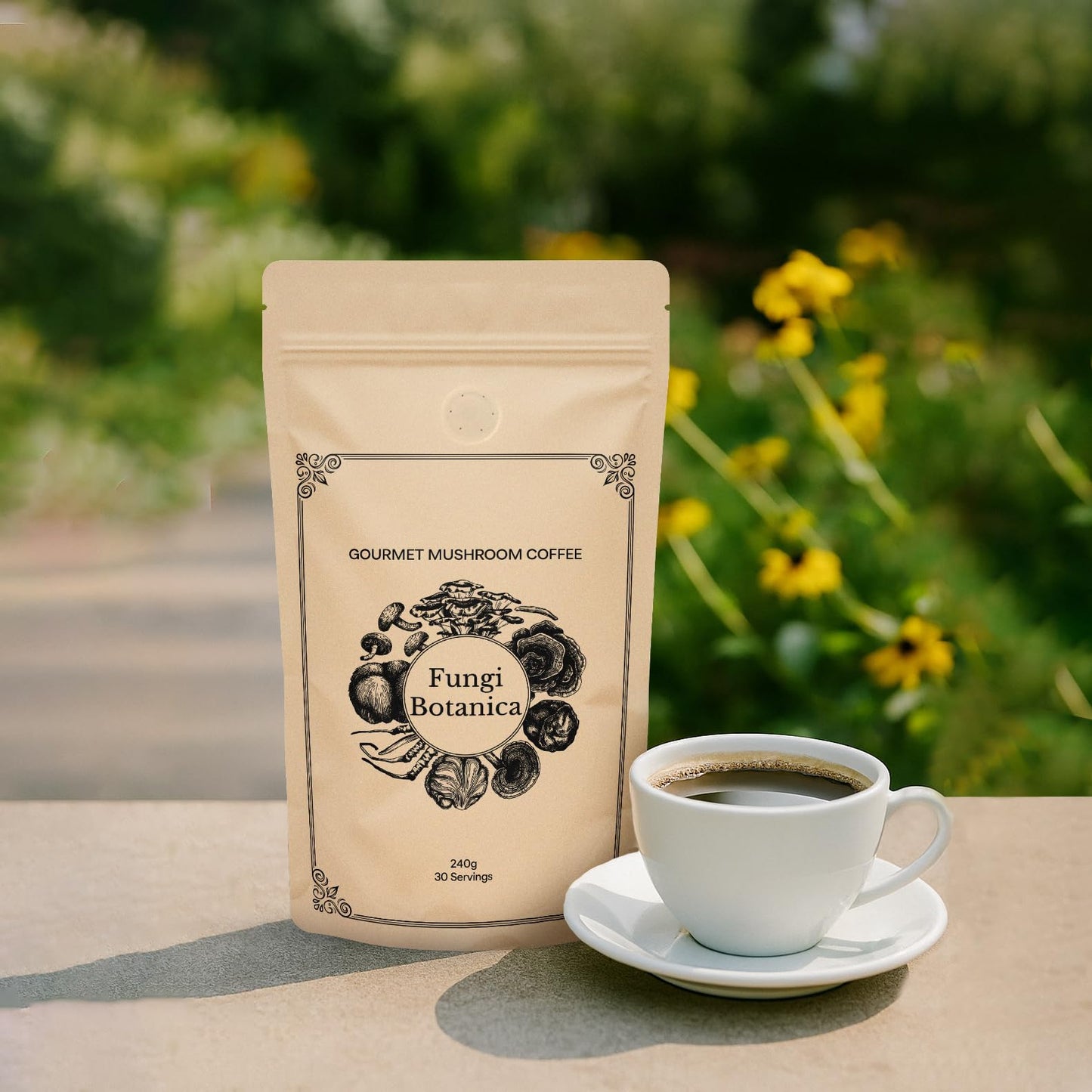 Cognitive Brews Fungi Botanica Gourmet Arabica & Mushroom Coffee Blend Powder 8.5 oz