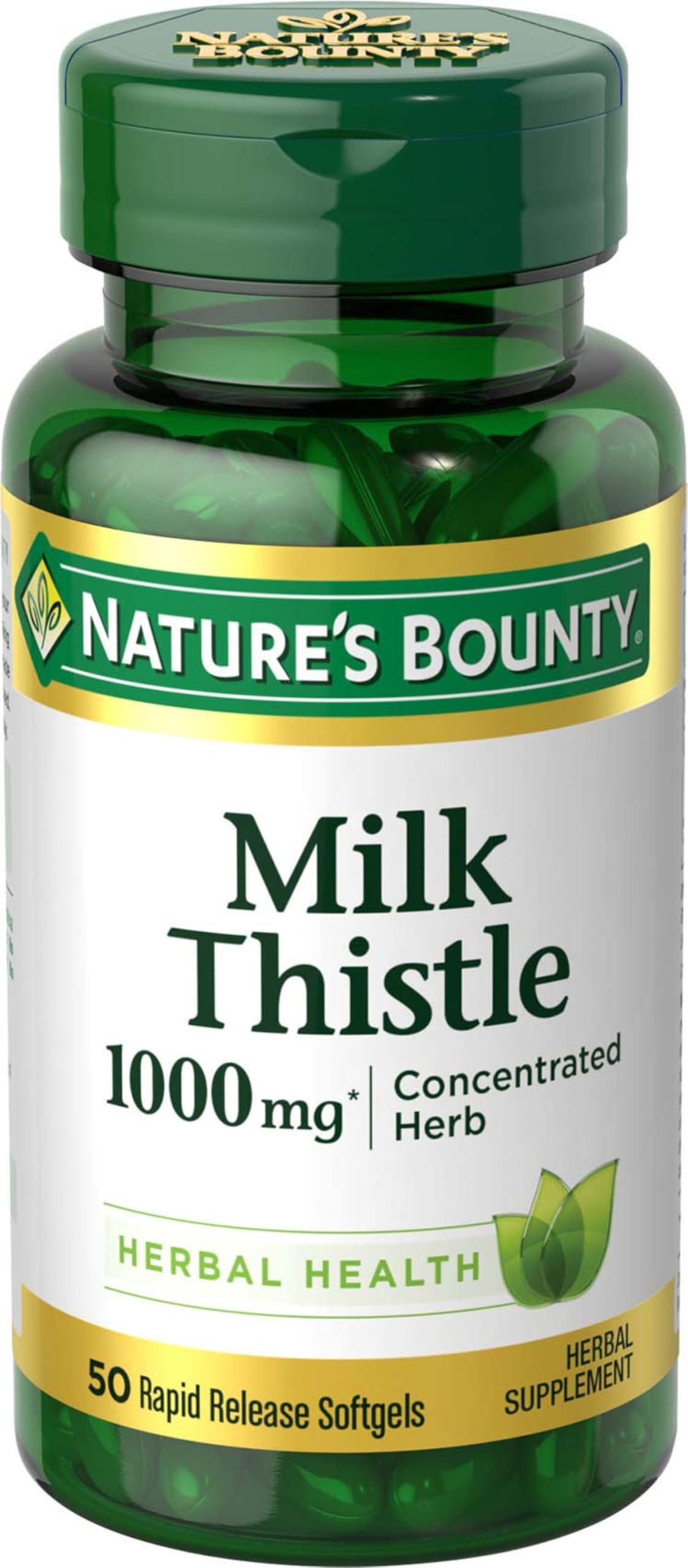 Nature's Bounty Milk Thistle 1000mg Softgel 50 Count