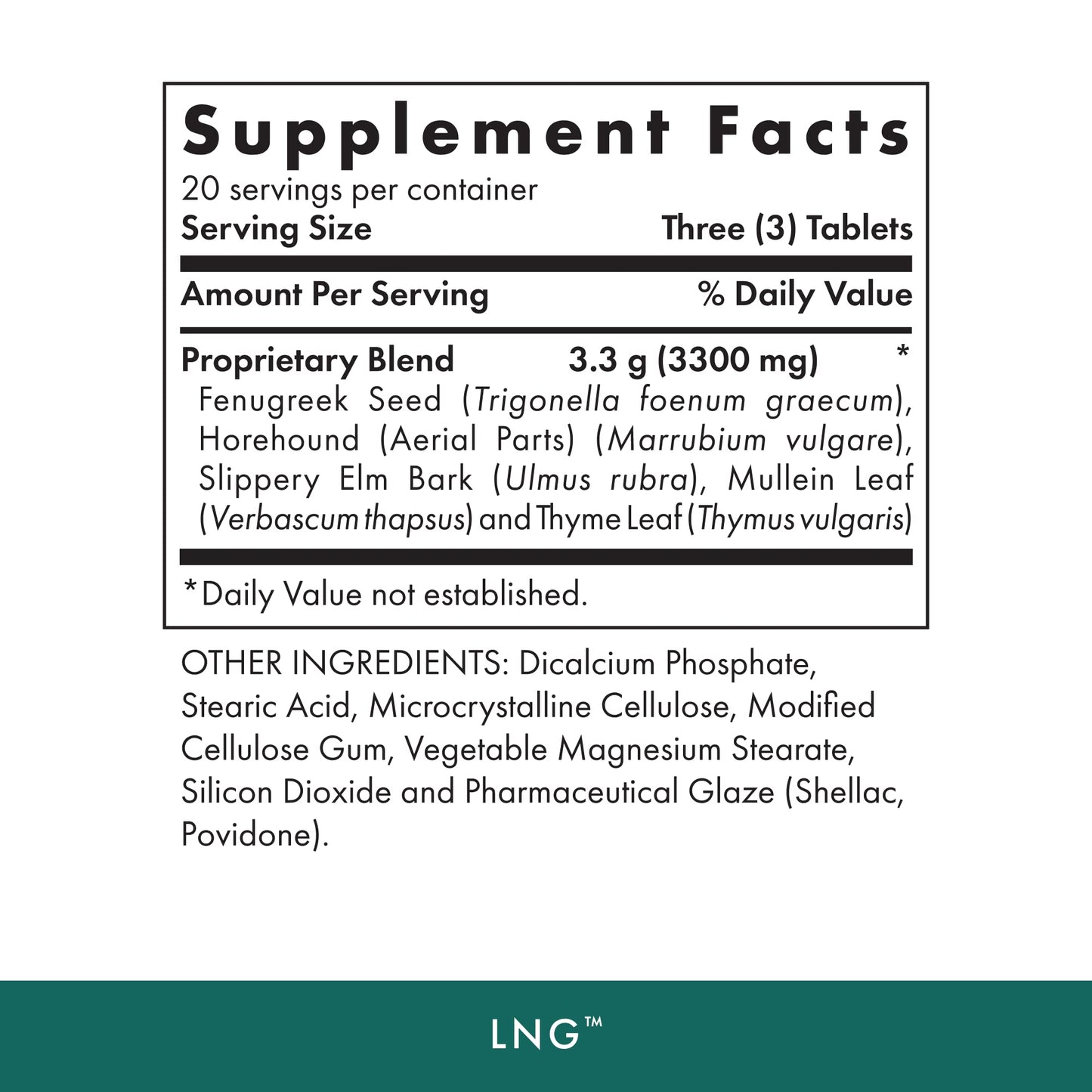 Michael's Health Naturopathic Programs LNG Tablets, 60 Count