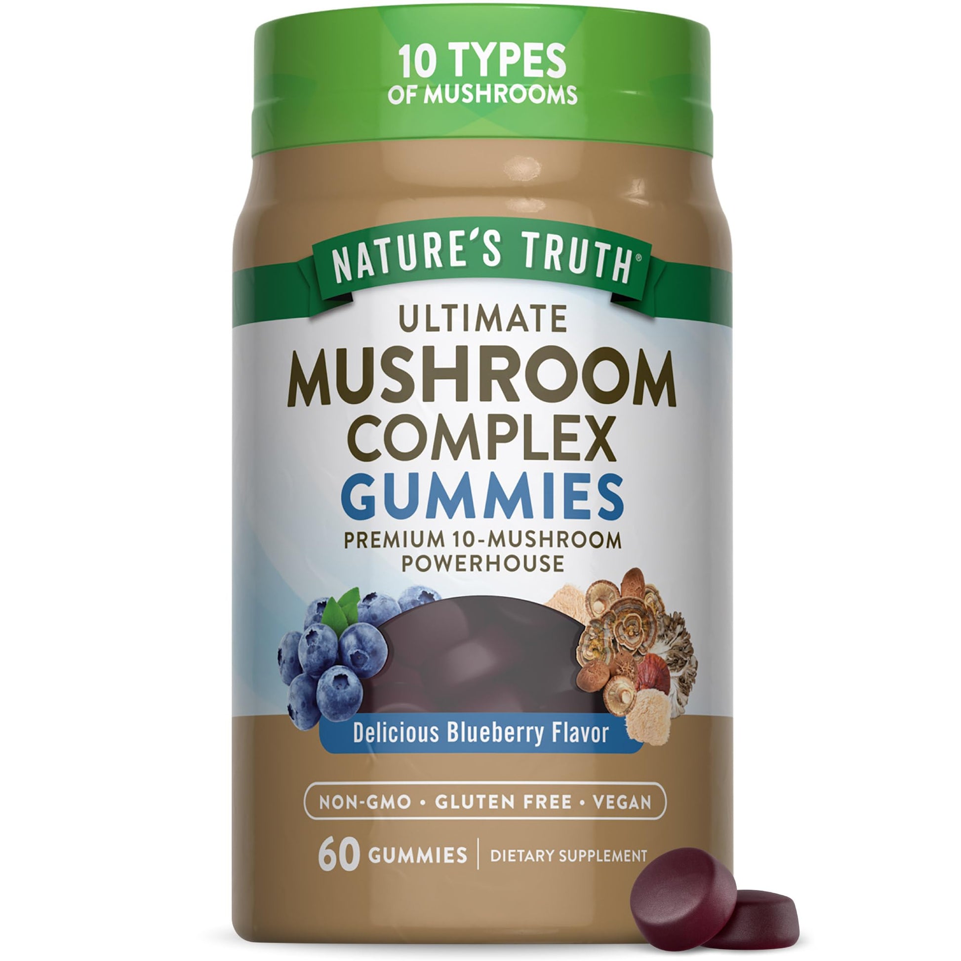 Nature's Truth Mushroom Complex Gummies for Adults, 60 Count
