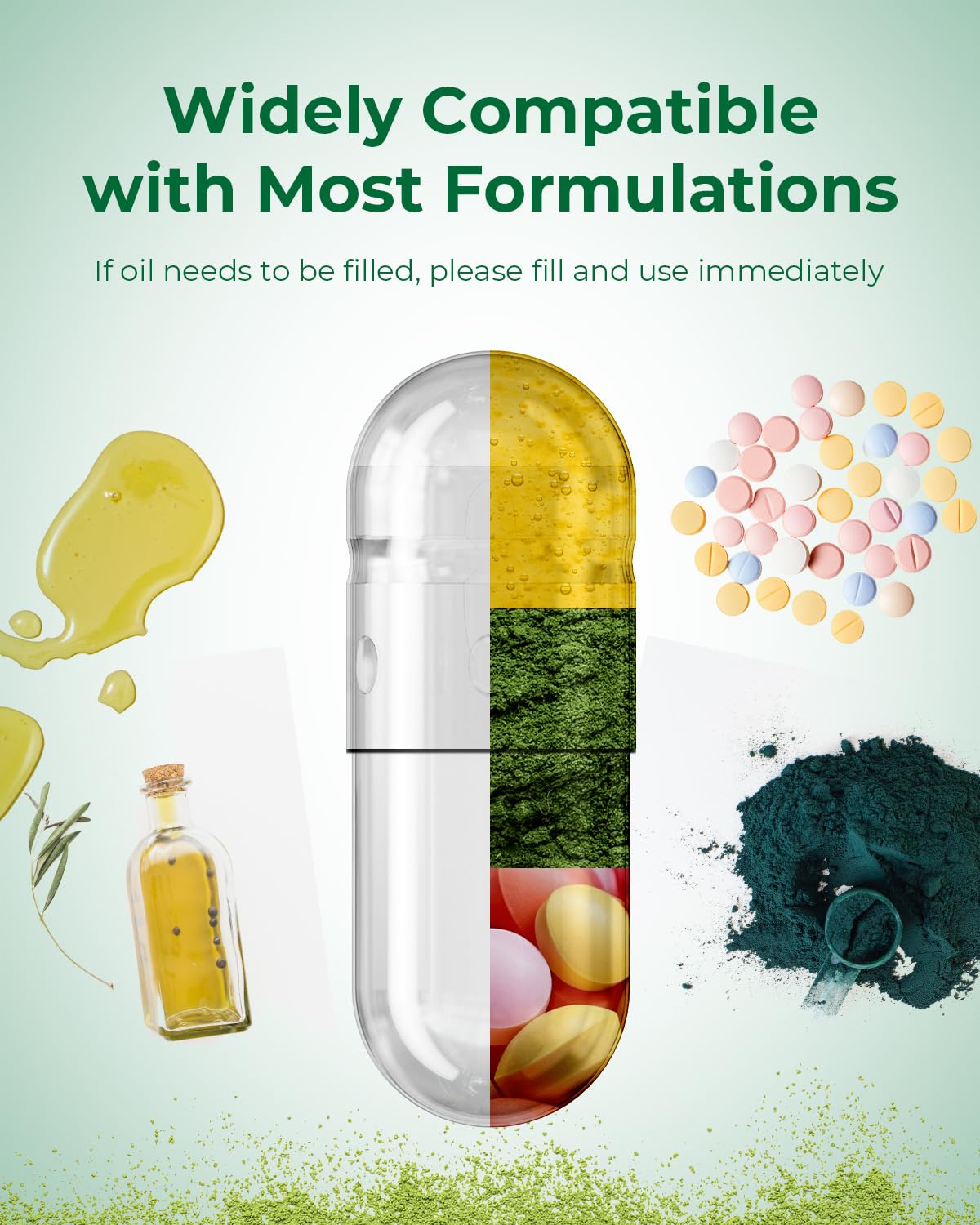 MéipaLien HPMC Empty Capsules, 100 Count