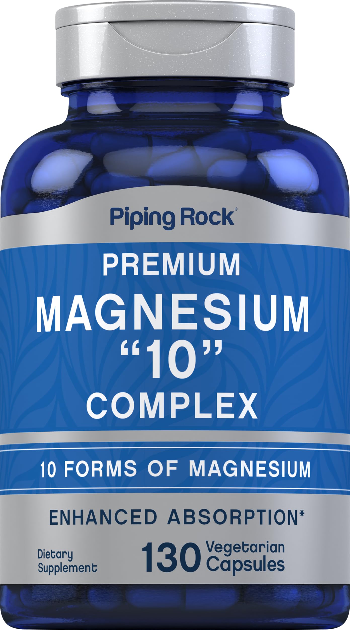 Piping Rock Magnesium 10 in One Complex Capsules 130 Count
