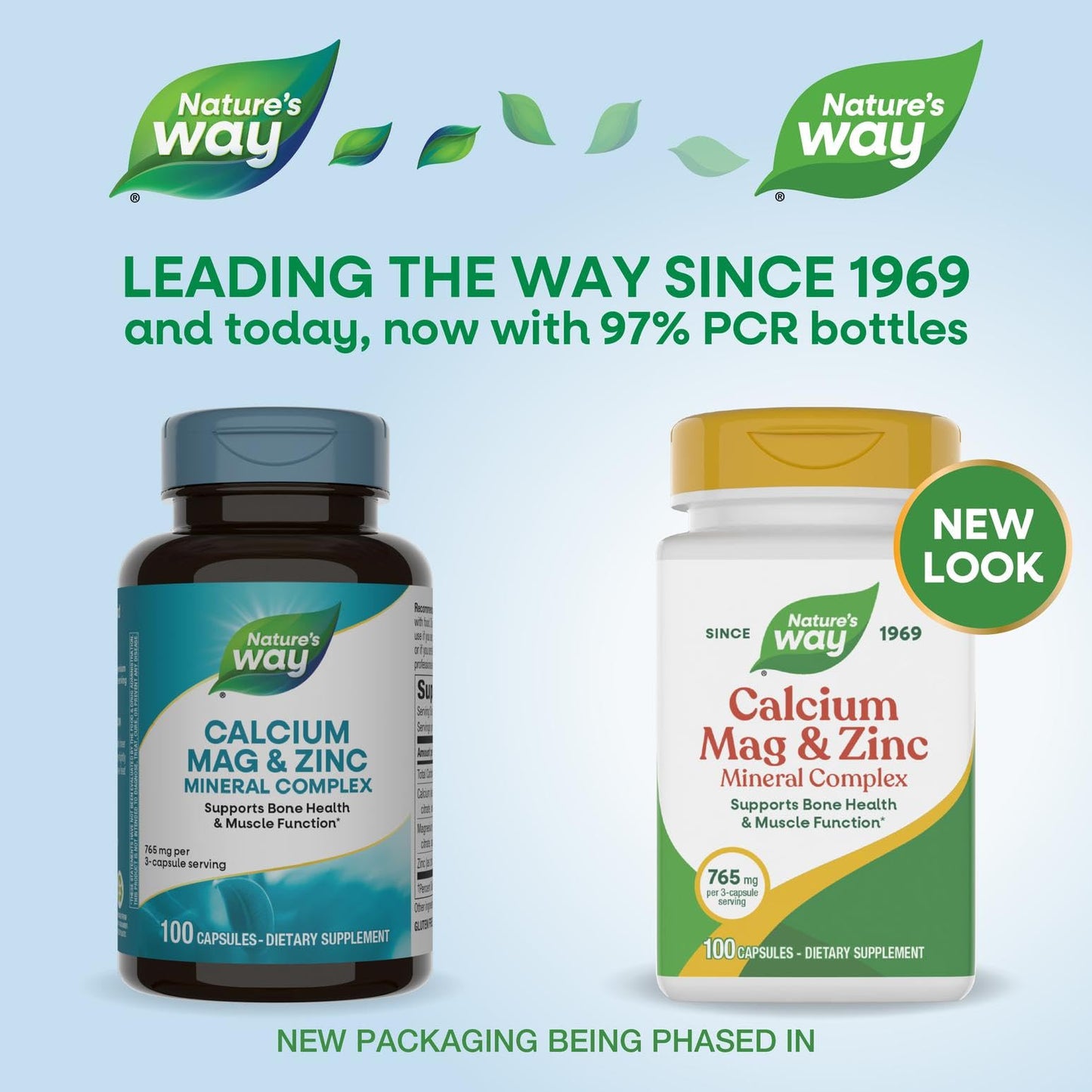 Nature's Way Calcium, Magnesium & Zinc Mineral Complex Capsules, 100 Capsules