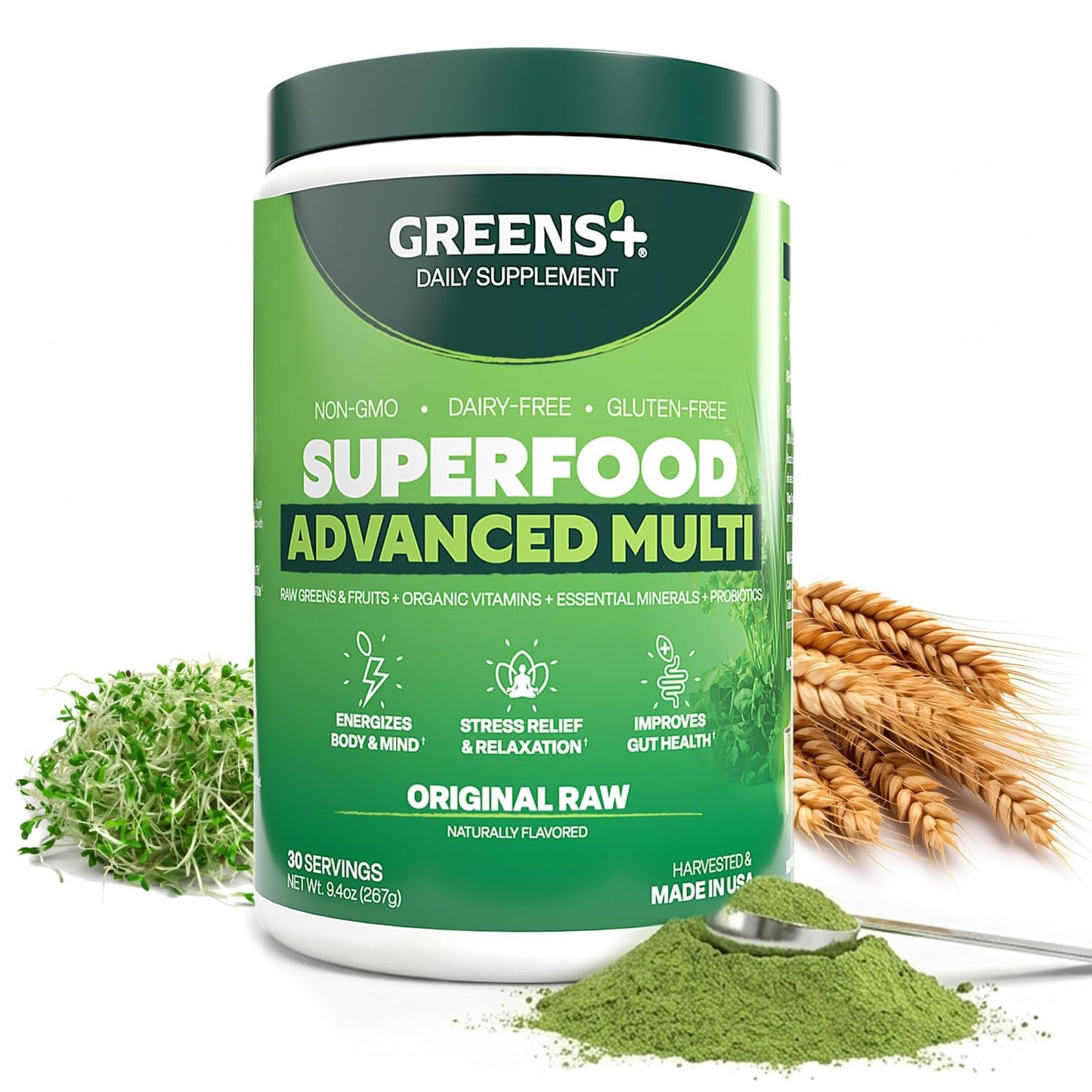 Greens+ Advanced Multi Raw Superfood Powder 9.4 Ounce