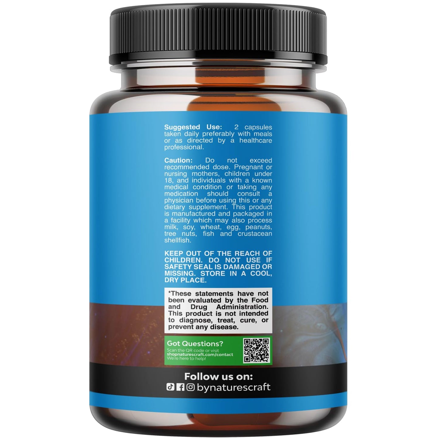 Natures Craft Alpha Lipoic Acid Supplement with Acetyl L-Carnitine Capsules 60 Count