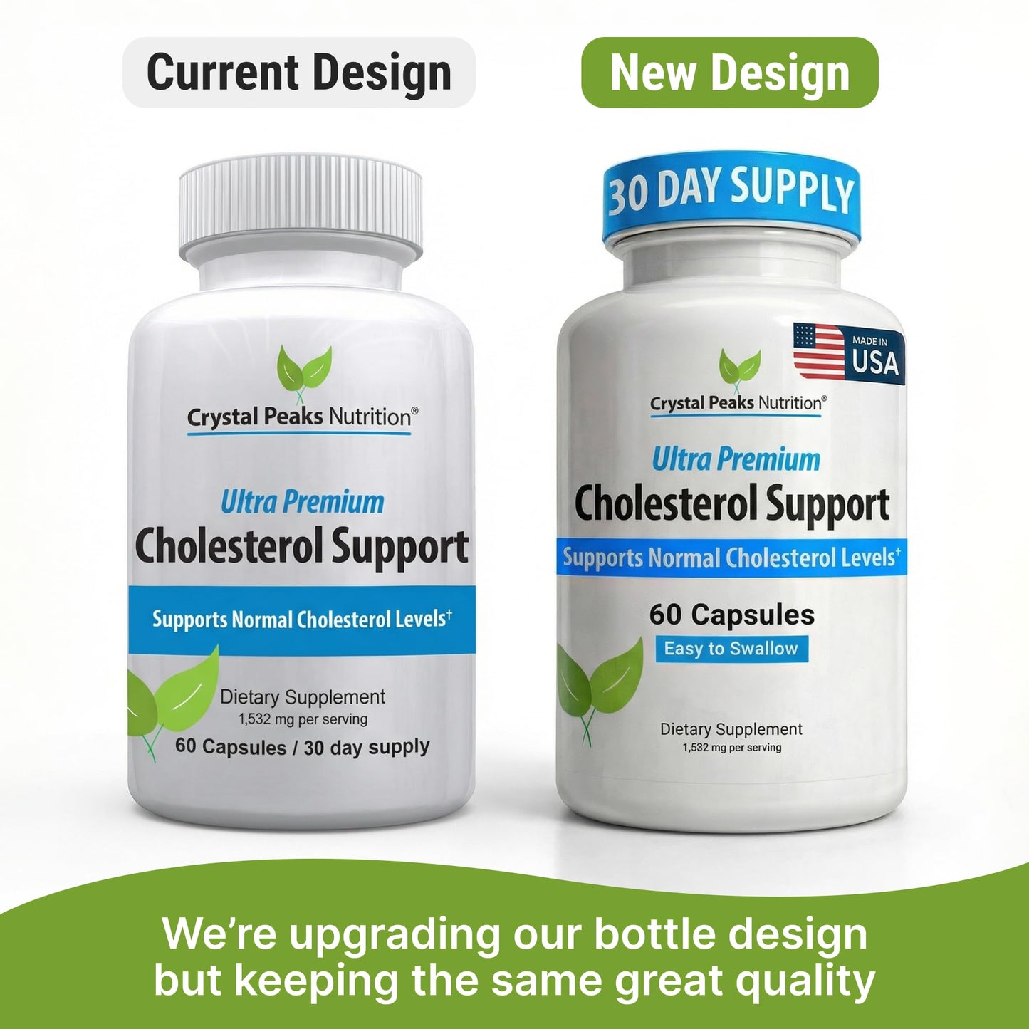 CRYSTAL PEAKS NUTRITION Cholesterol Supplement 60 Capsules