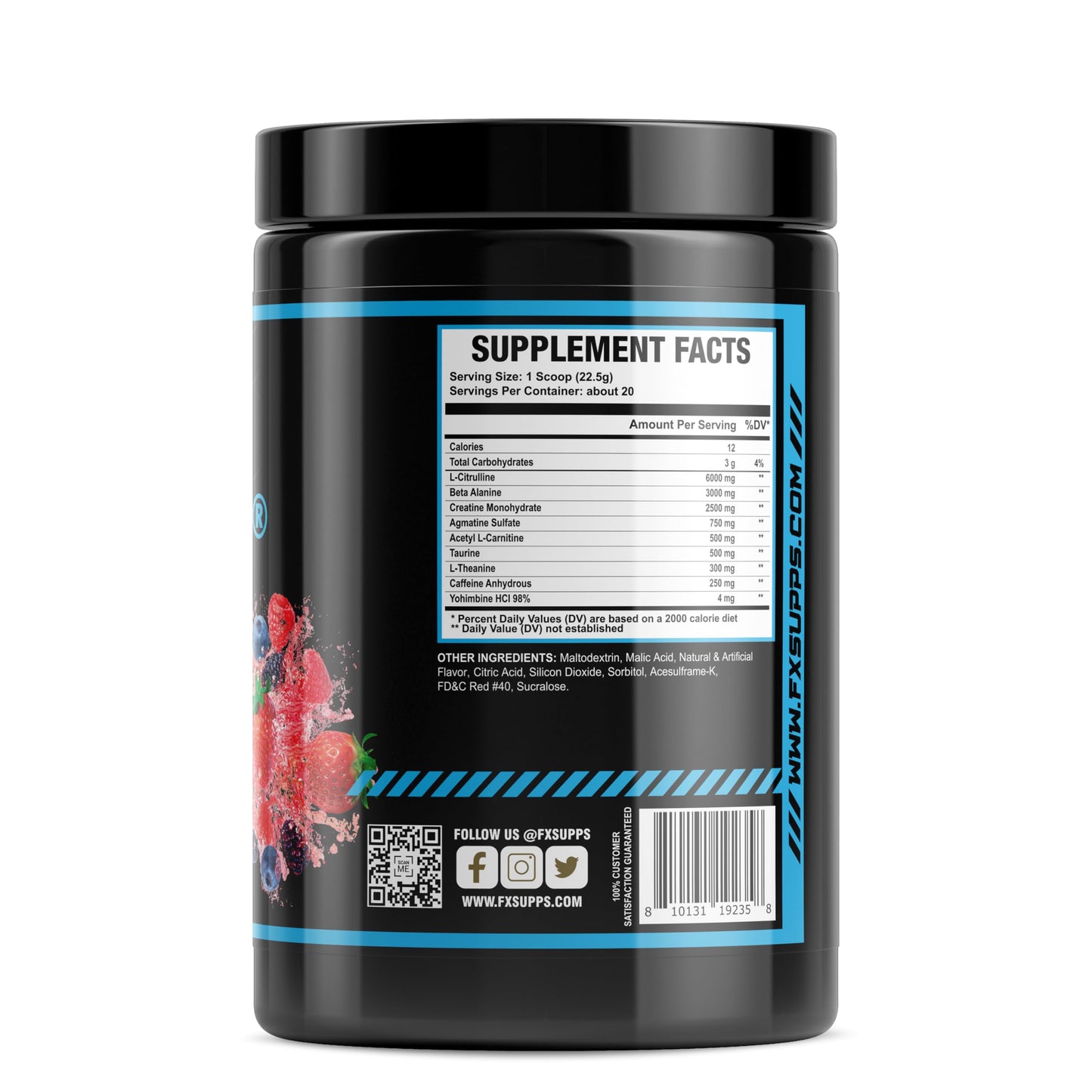 FXSUPPS Catalyft Pre-Workout Powder Blitz Berry Blast 18.9
