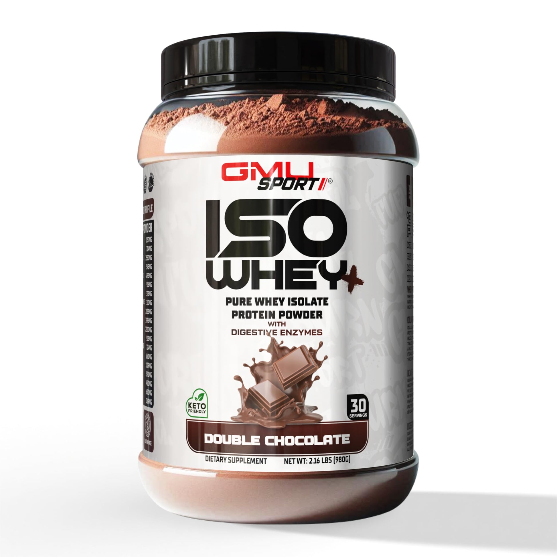 GMU SPORT 100% Whey Protein Isolate Powder, 32 Servings