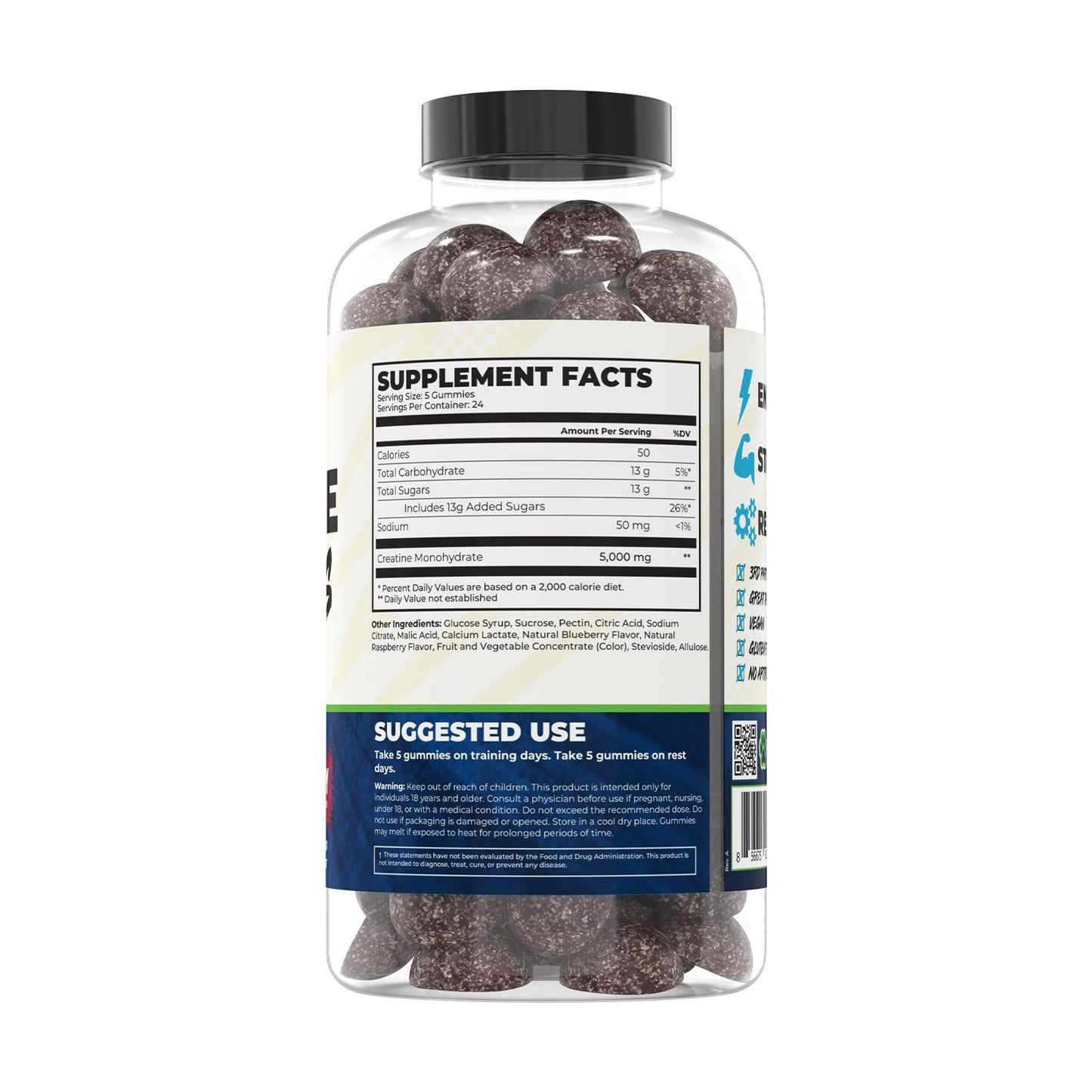 Train Naked Labs Creatine Gummies 120 Count